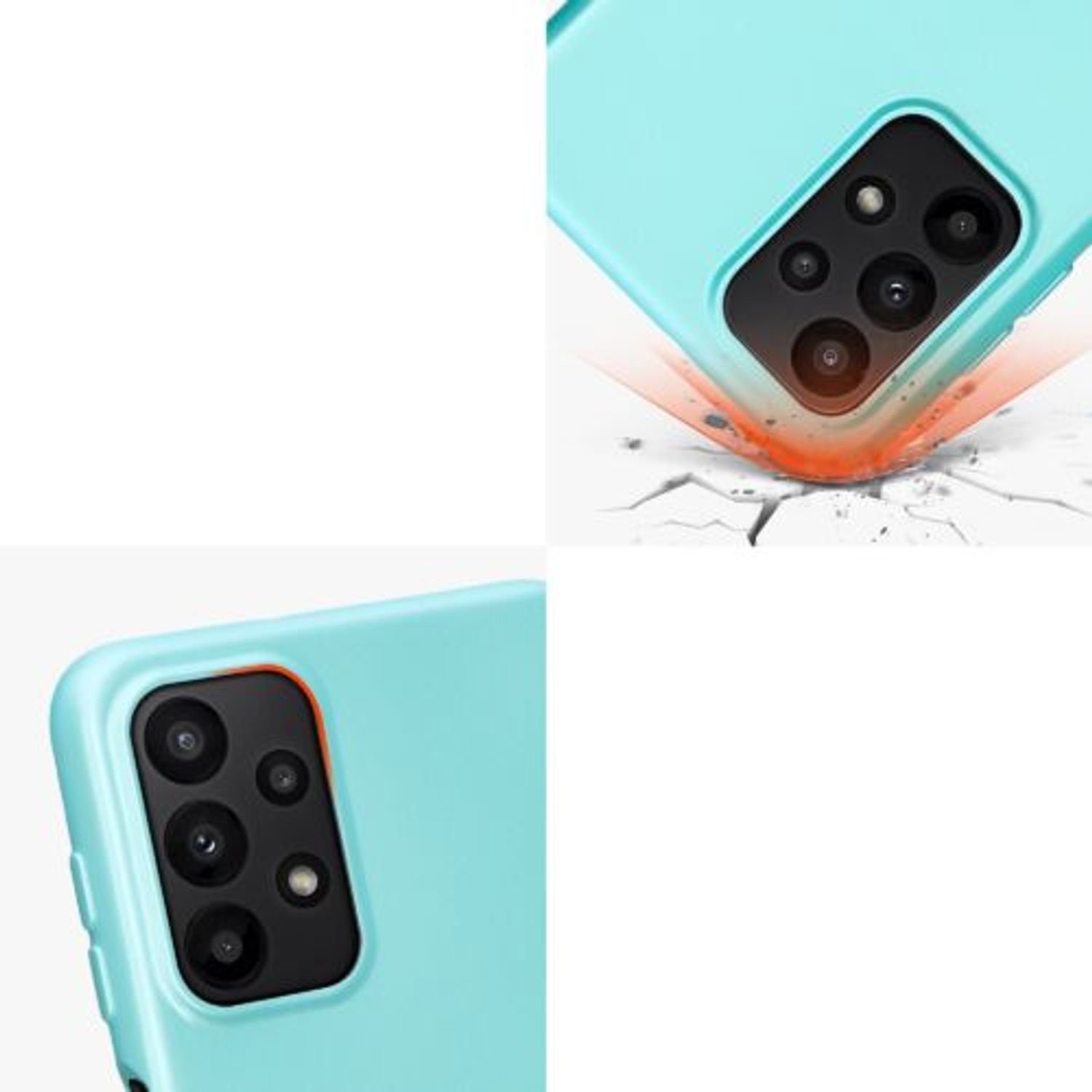 Husa Kwmobile pentru Samsung Galaxy A23, Silicon, Verde, 58020.231 fotografia produsului View 8 L
