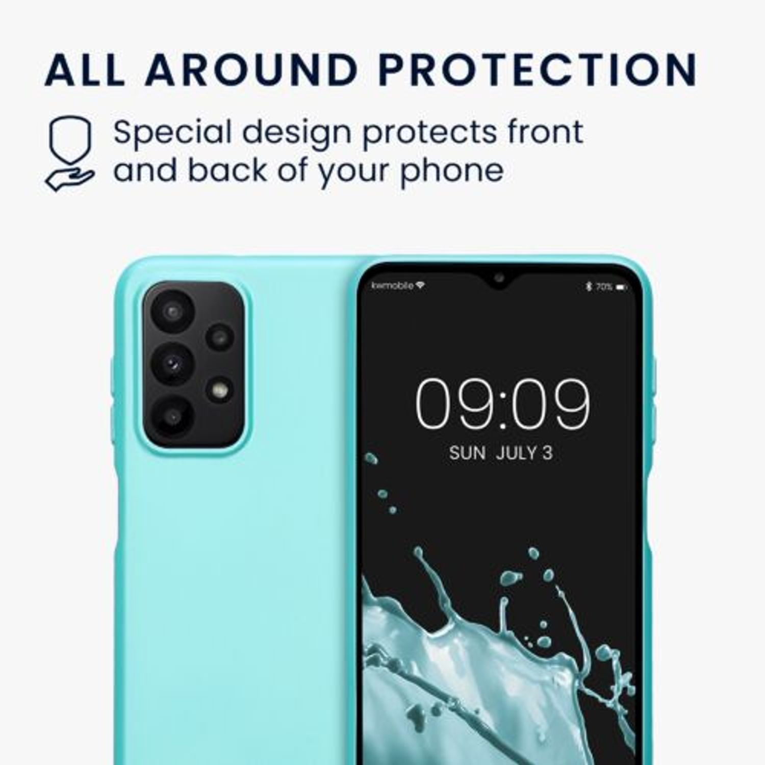 Husa Kwmobile pentru Samsung Galaxy A23, Silicon, Verde, 58020.231 fotografia produsului View 5 L