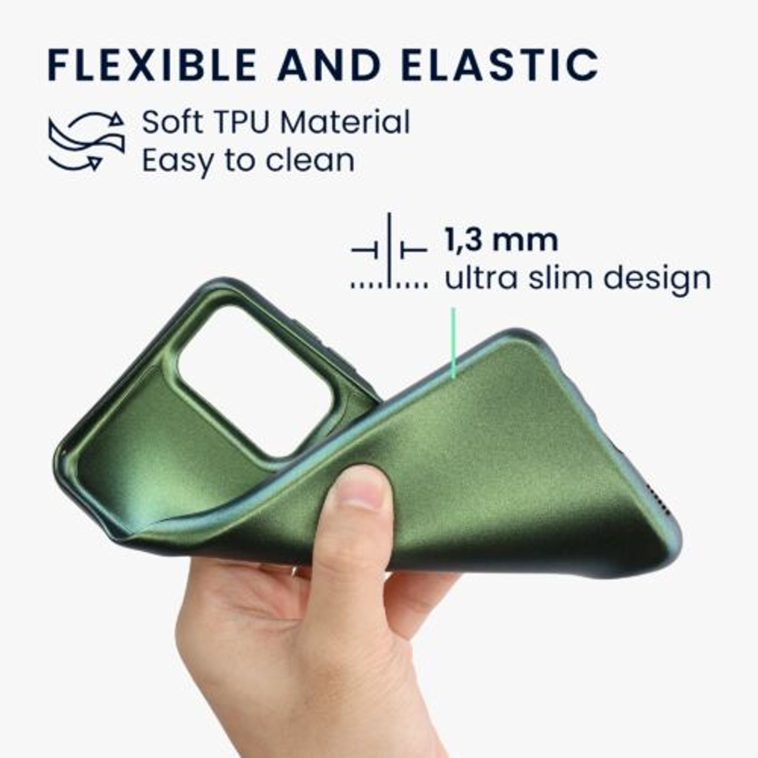 Husa Kwmobile pentru Samsung Galaxy A23, Silicon, Verde, 58020.233 fotografia produsului View 6 L
