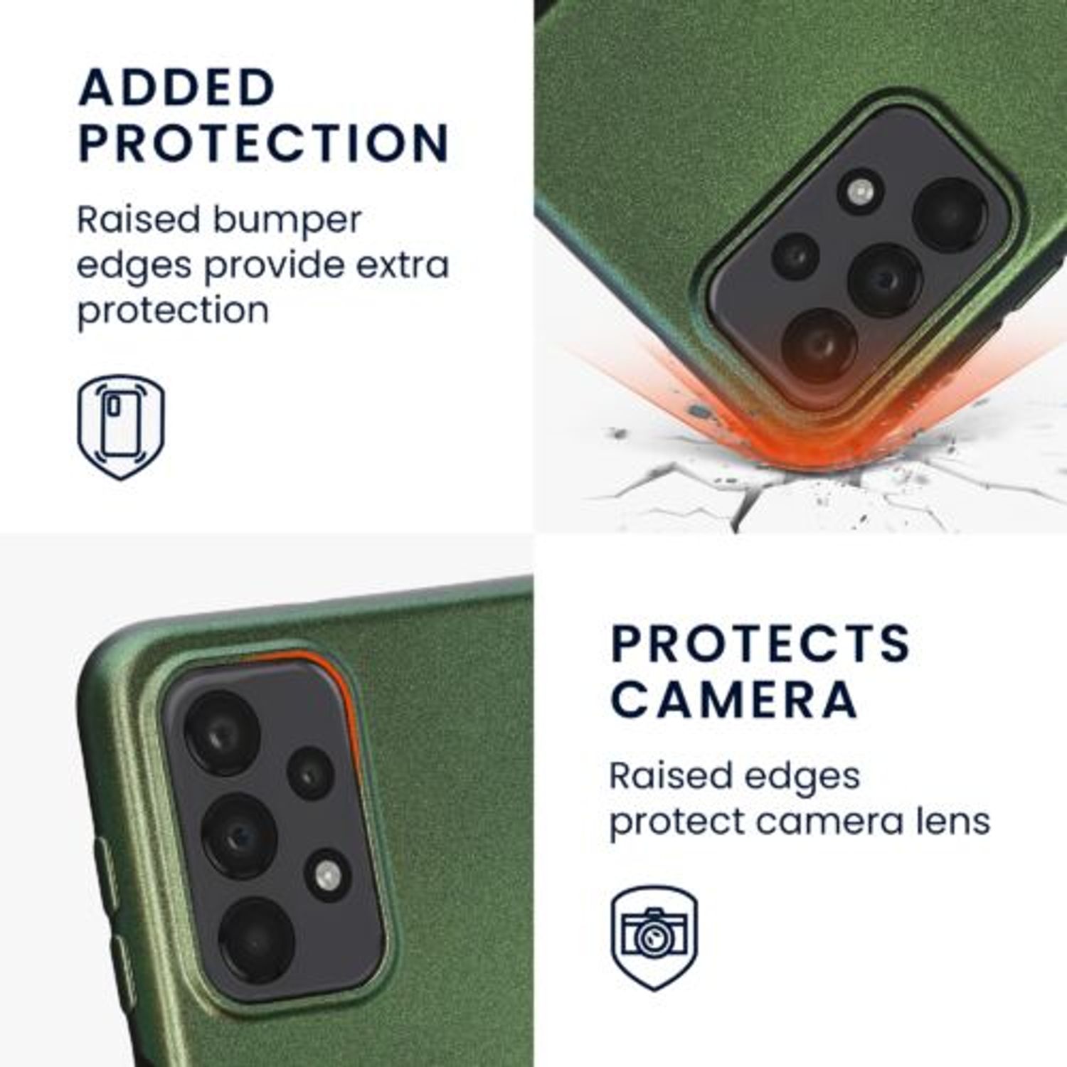 Husa Kwmobile pentru Samsung Galaxy A23, Silicon, Verde, 58020.233 fotografia produsului View 7 L