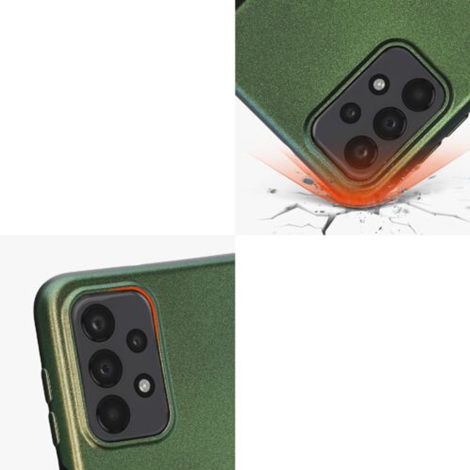 Husa Kwmobile pentru Samsung Galaxy A23, Silicon, Verde, 58020.233 fotografia produsului View 3 L