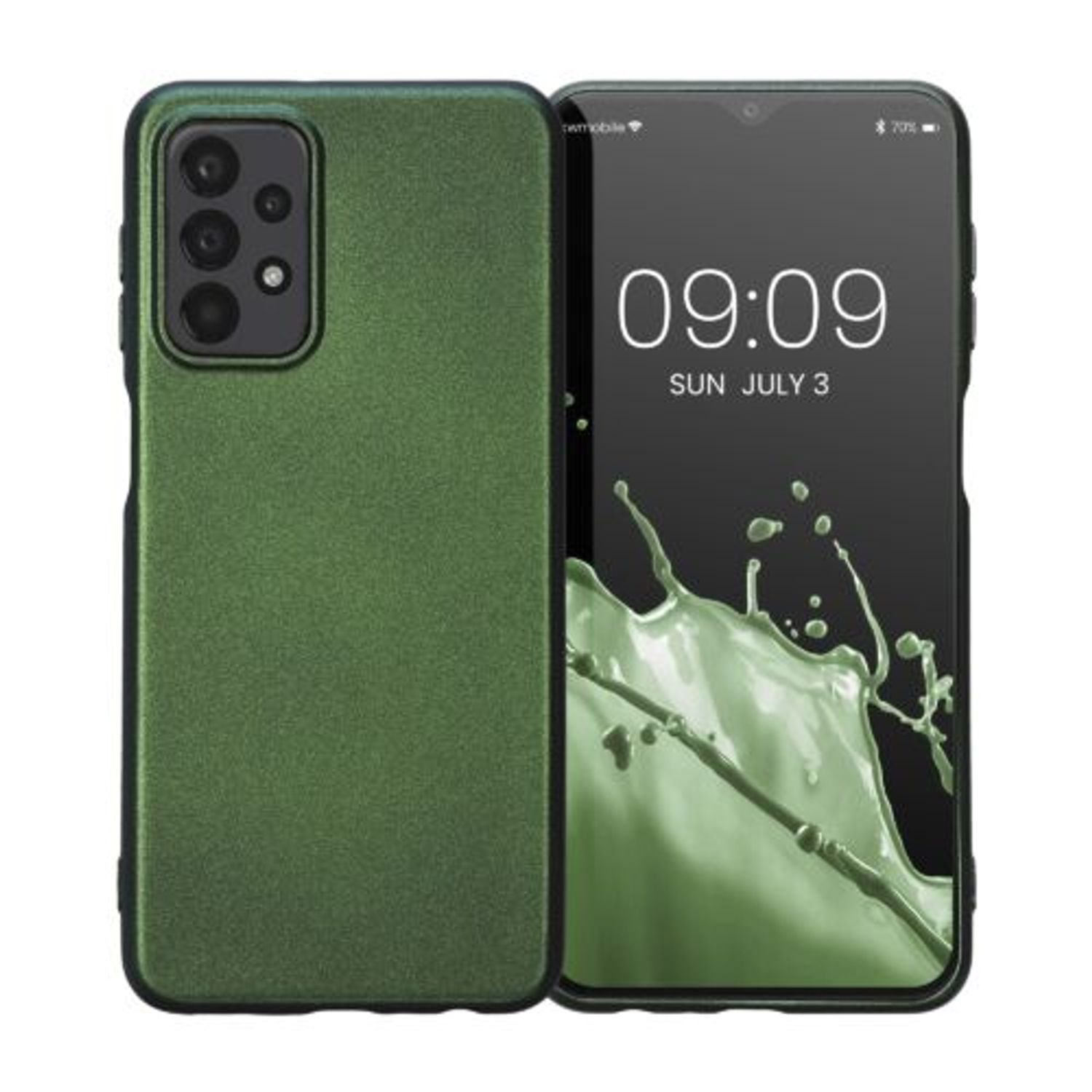 Husa Kwmobile pentru Samsung Galaxy A23, Silicon, Verde, 58020.233 fotografia produsului