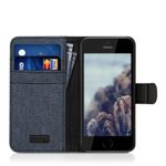 Husa pentru Apple iPhone 5/iPhone 5s/iPhone SE, Textil, Albastru, 35222.17 fotografia produsului View 9 S