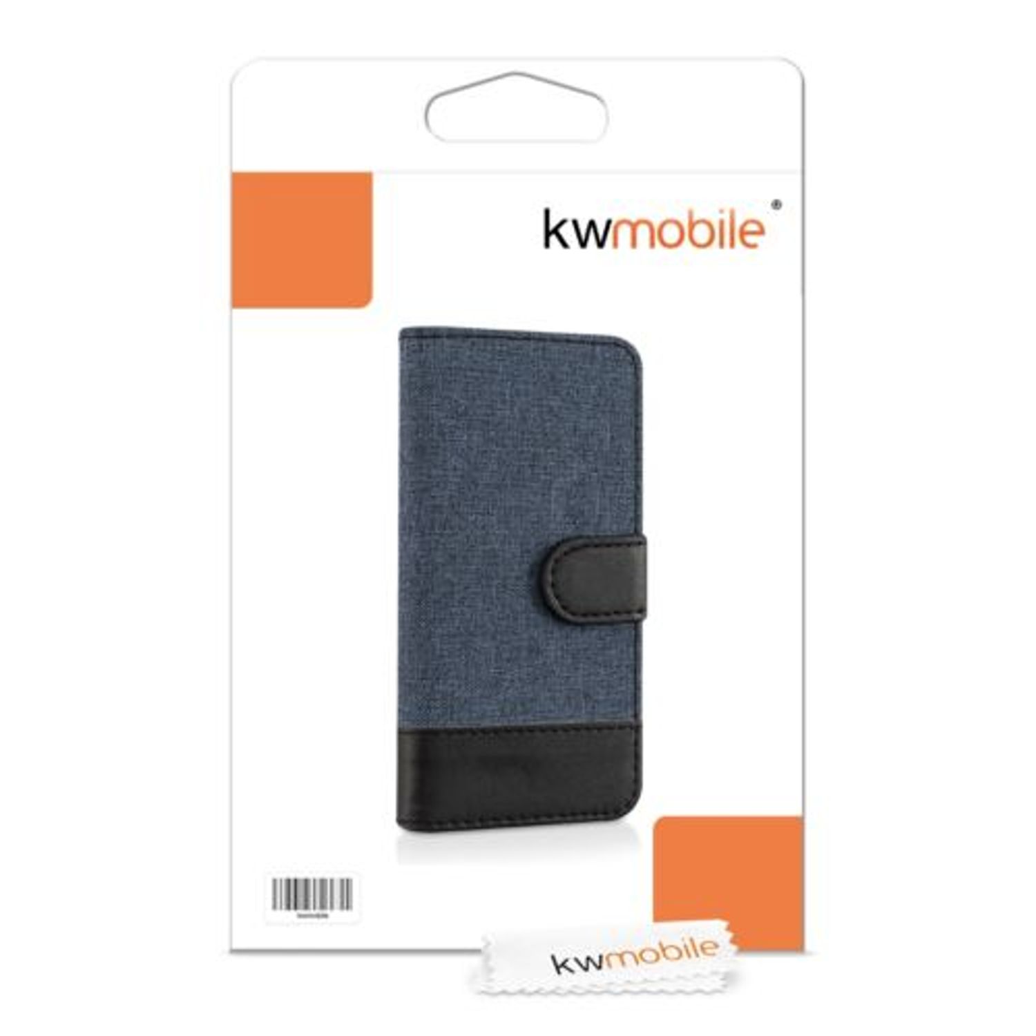 Husa pentru Apple iPhone 5/iPhone 5s/iPhone SE, Textil, Albastru, 35222.17 fotografia produsului View 8 L