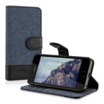 Husa pentru Apple iPhone 5/iPhone 5s/iPhone SE, Textil, Albastru, 35222.17 fotografia produsului View 2 S