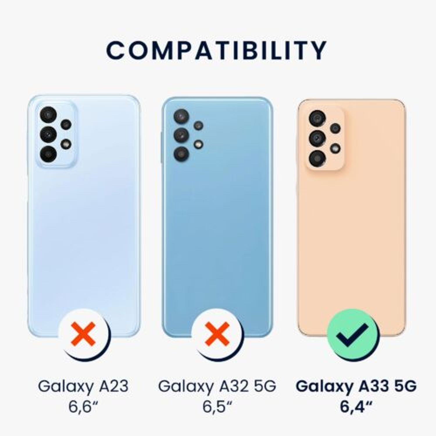 Husa Kwmobile pentru Samsung Galaxy A33 5G, Silicon, Rose Gold, 58022.31 fotografia produsului View 5 L