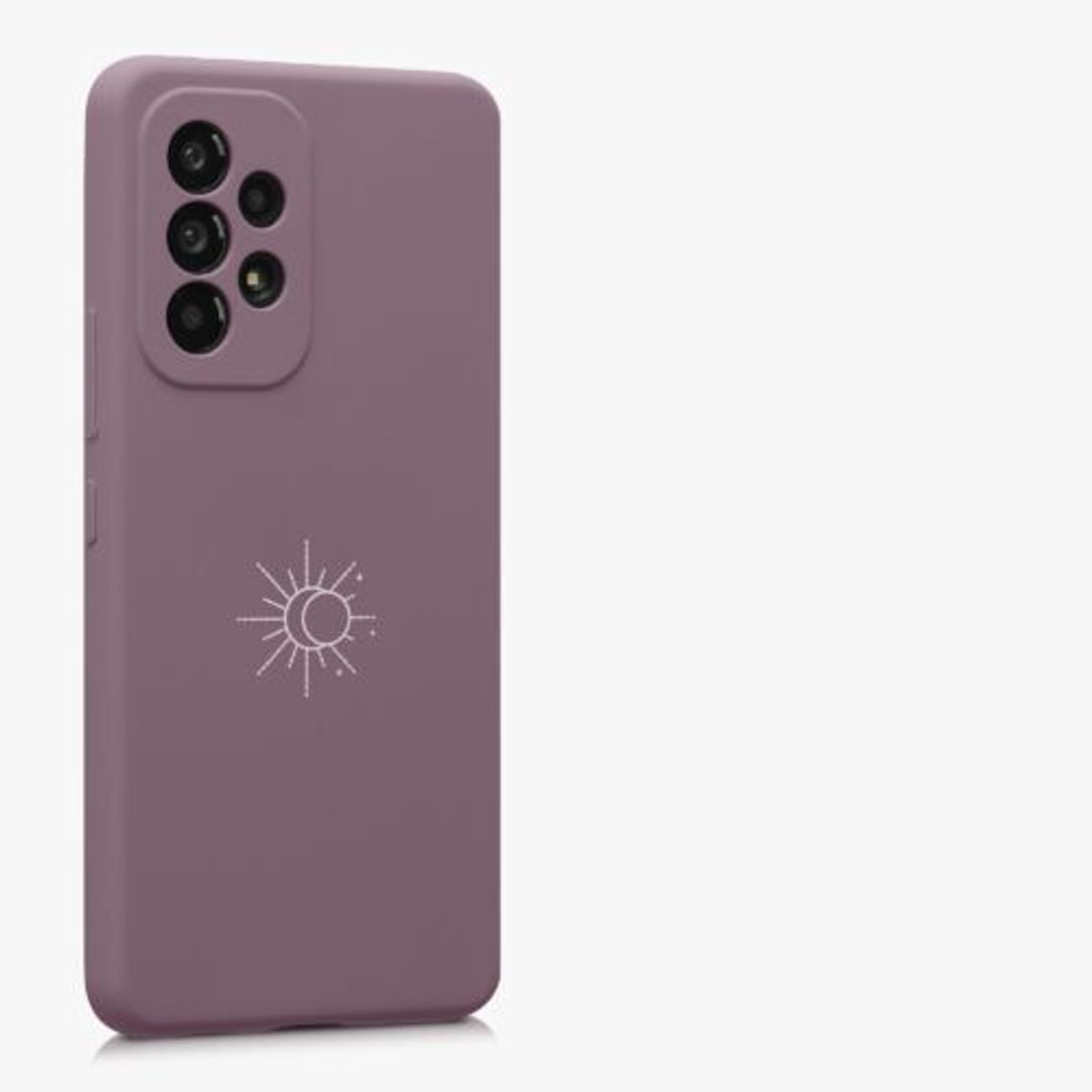 Husa Kwmobile pentru Samsung Galaxy A53 5G, Silicon, Mov, 58023.04 fotografia produsului View 7 L
