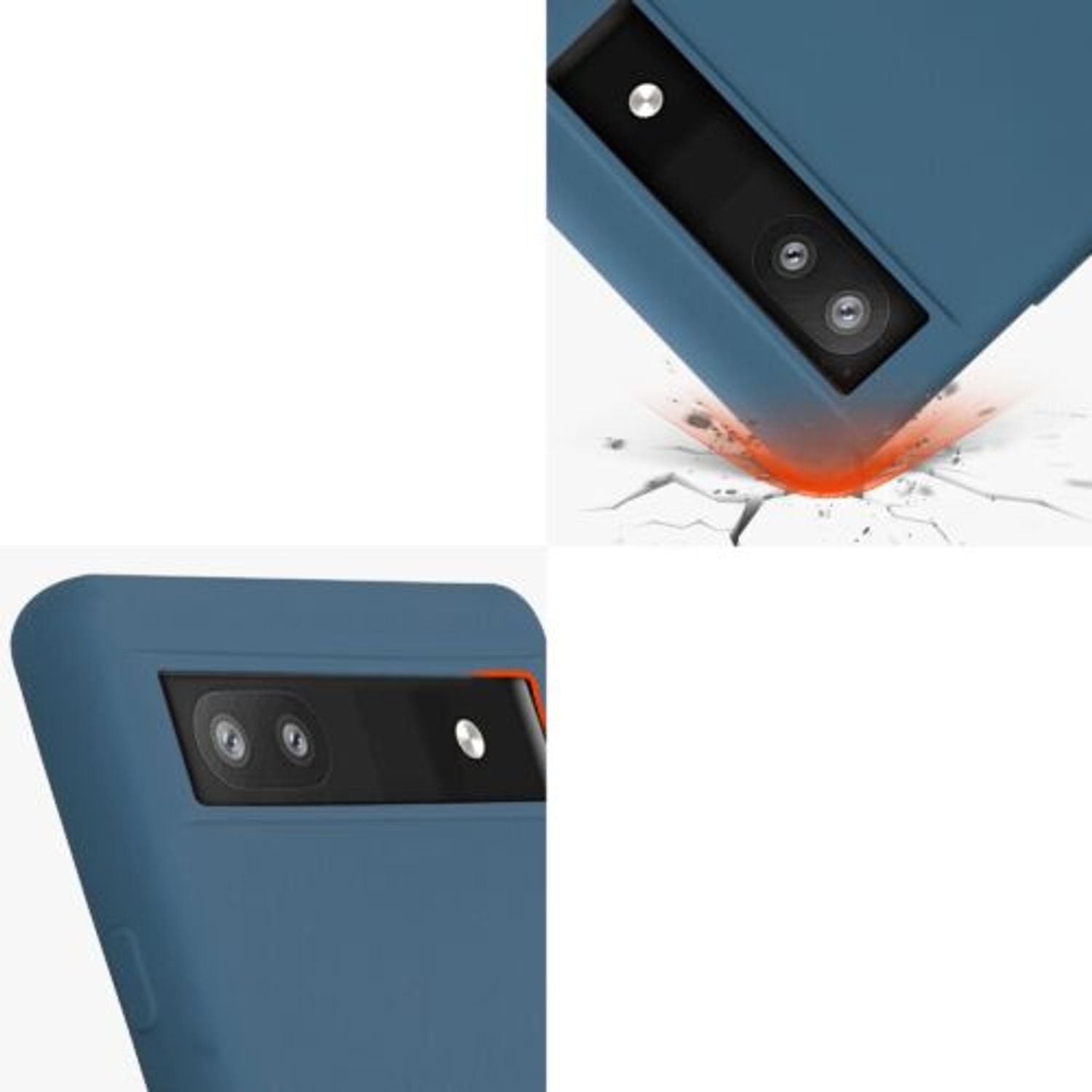 Husa Kwmobile pentru Google Pixel 6a, Silicon, Verde, 58053.57 fotografia produsului View 8 L