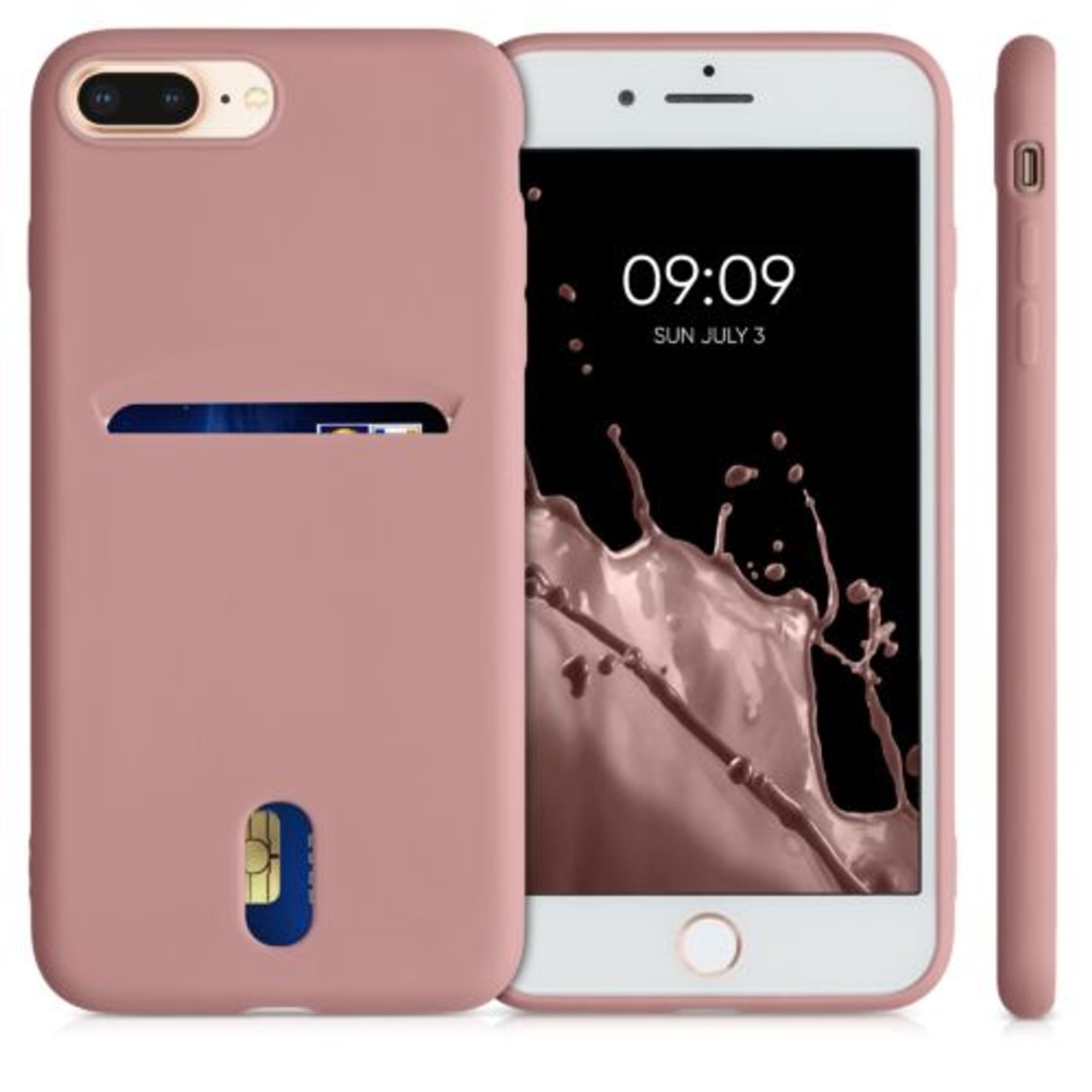 Husa pentru iPhone 8 Plus/iPhone 7 Plus, Silicon, Roz, 49102.193 fotografia produsului View 3 L