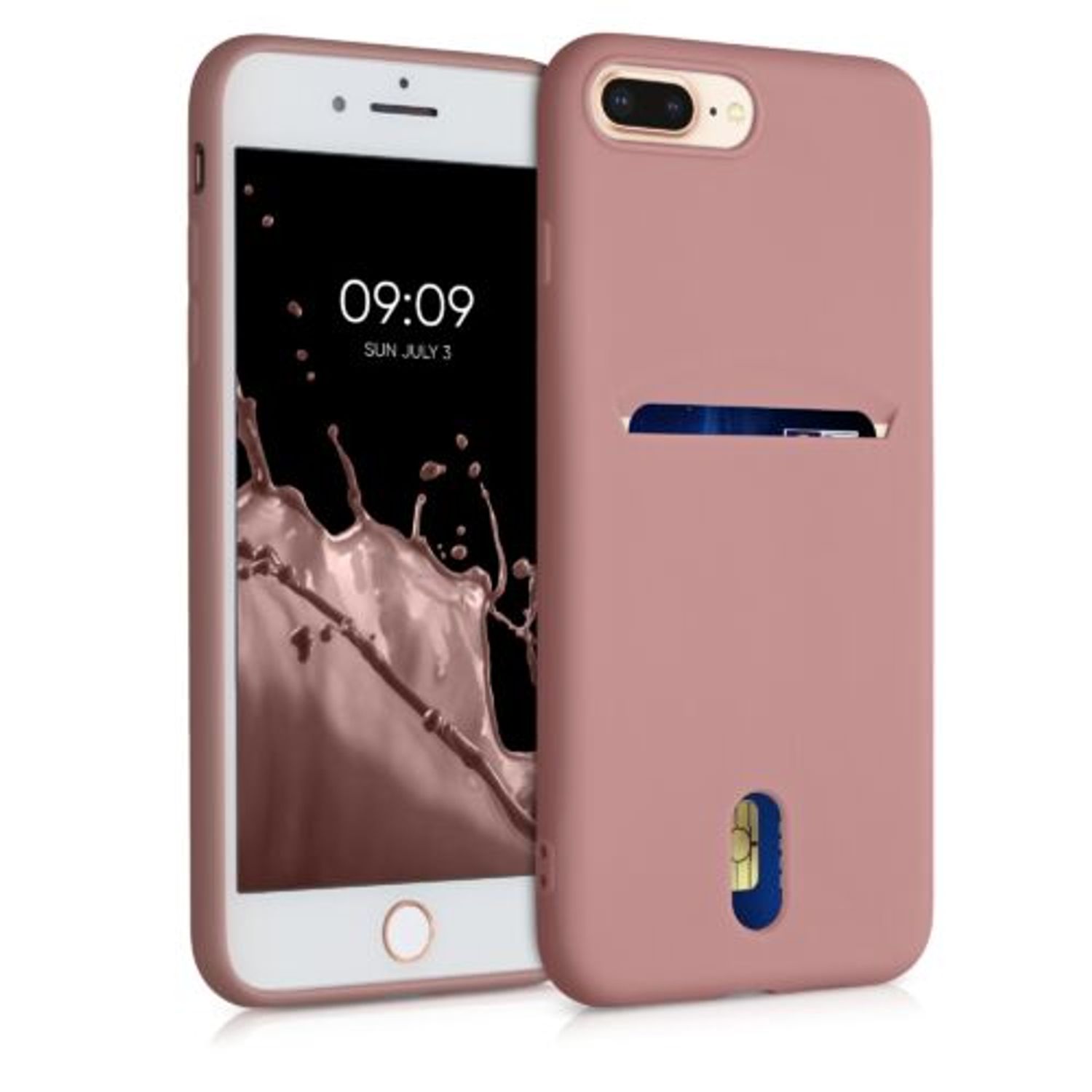 Husa pentru iPhone 8 Plus/iPhone 7 Plus, Silicon, Roz, 49102.193 fotografia produsului