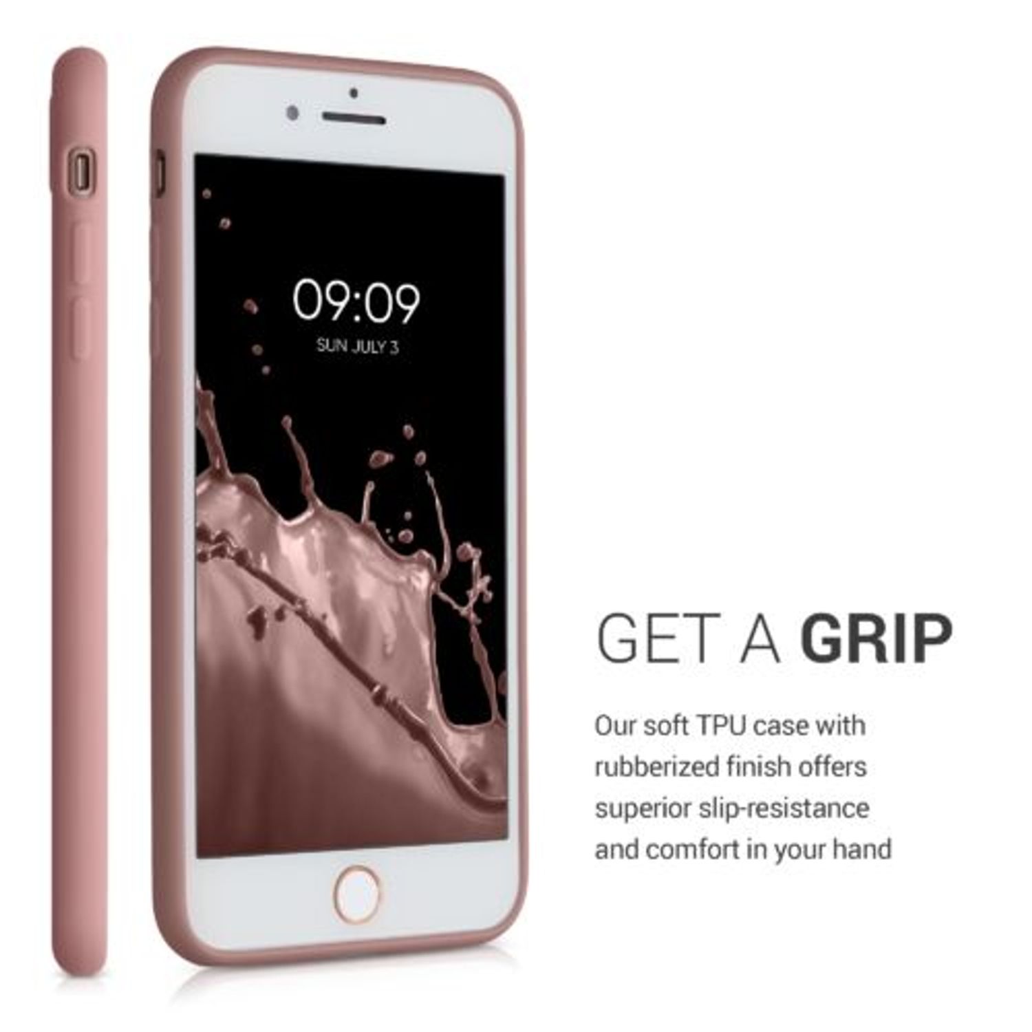 Husa pentru iPhone 8 Plus/iPhone 7 Plus, Silicon, Roz, 49102.193 fotografia produsului View 4 L