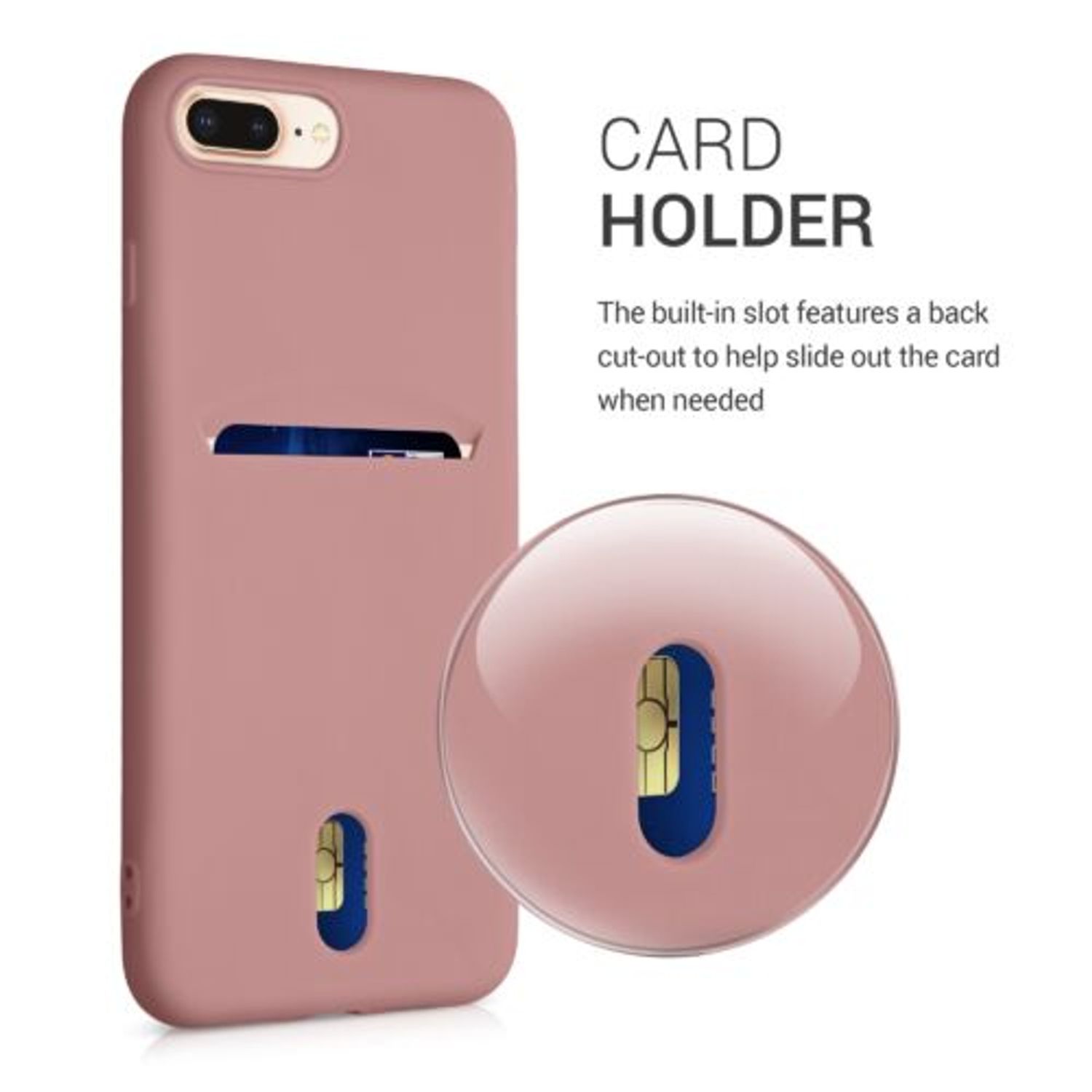Husa pentru iPhone 8 Plus/iPhone 7 Plus, Silicon, Roz, 49102.193 fotografia produsului View 5 L