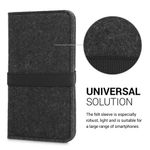 Husa Universala Kwmobile marime M - 5,5 inch, Microfibra, Gri, 58045.02 fotografia produsului View 2 S