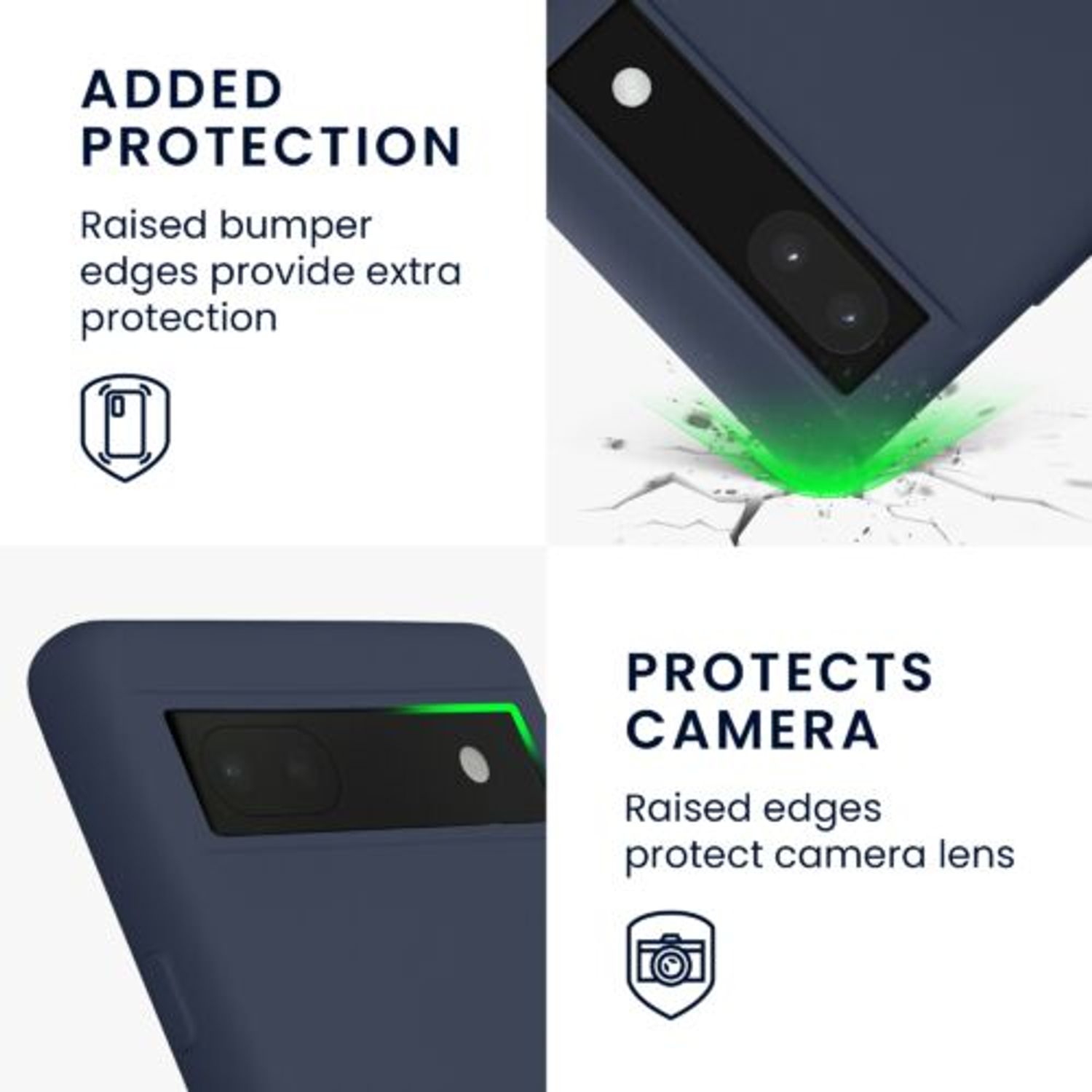 Husa Kwmobile pentru Google Pixel 6a, Silicon, Albastru, 58053.186 fotografia produsului View 3 L
