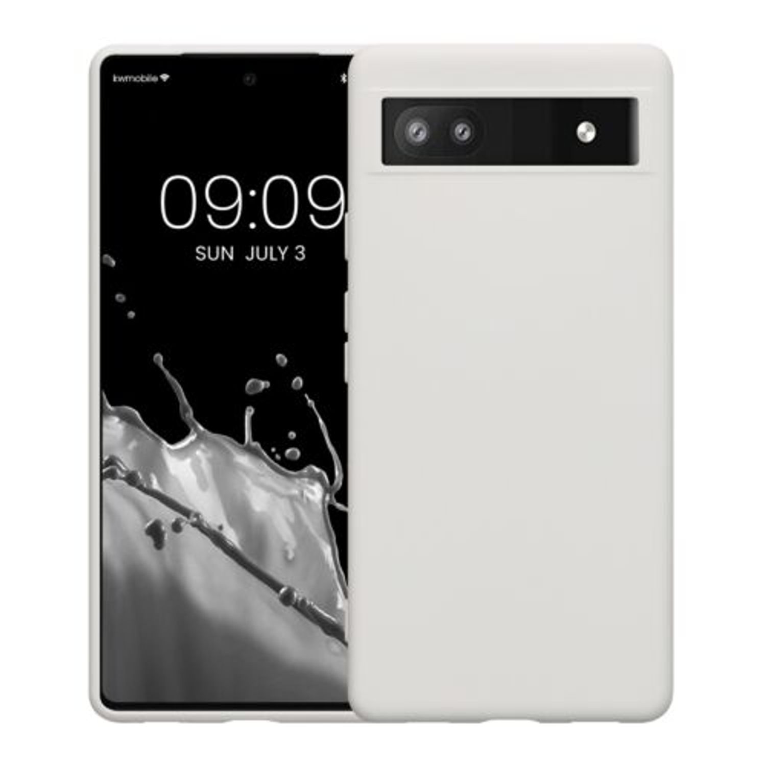 Husa Kwmobile pentru Google Pixel 6a, Silicon, Alb, 58053.48 fotografia produsului