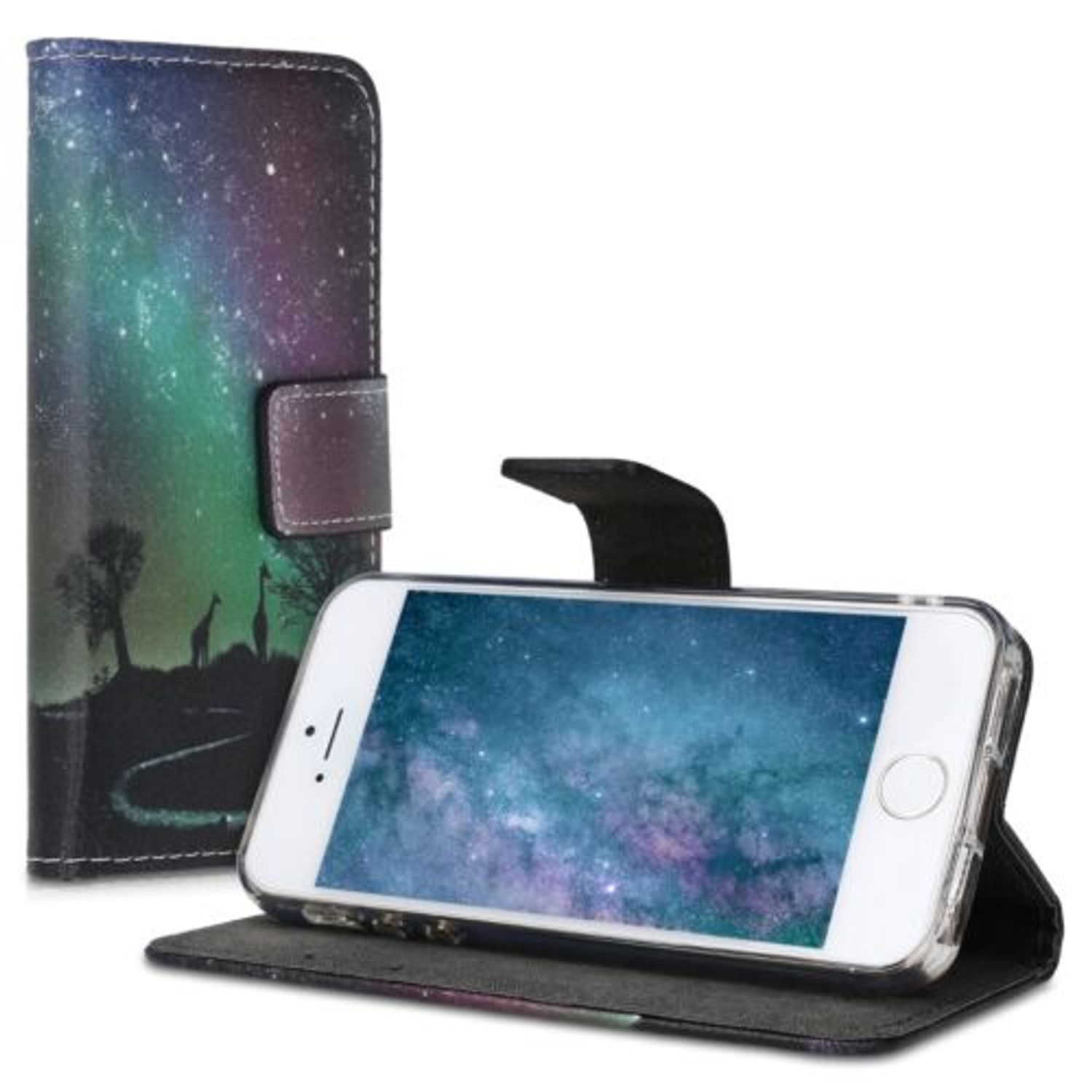 Husa pentru Apple iPhone 5/iPhone 5s/iPhone SE, Piele ecologica, Multicolor, 20207.29 fotografia produsului View 2 L