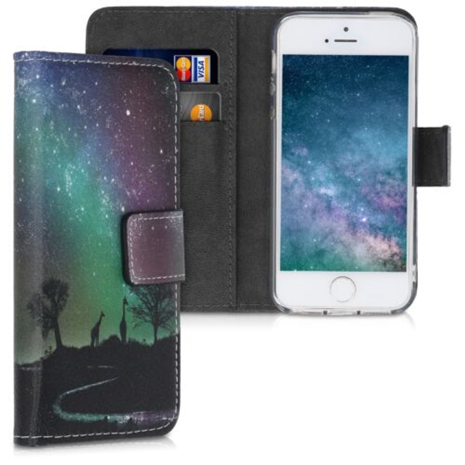 Husa pentru Apple iPhone 5/iPhone 5s/iPhone SE, Piele ecologica, Multicolor, 20207.29 fotografia produsului