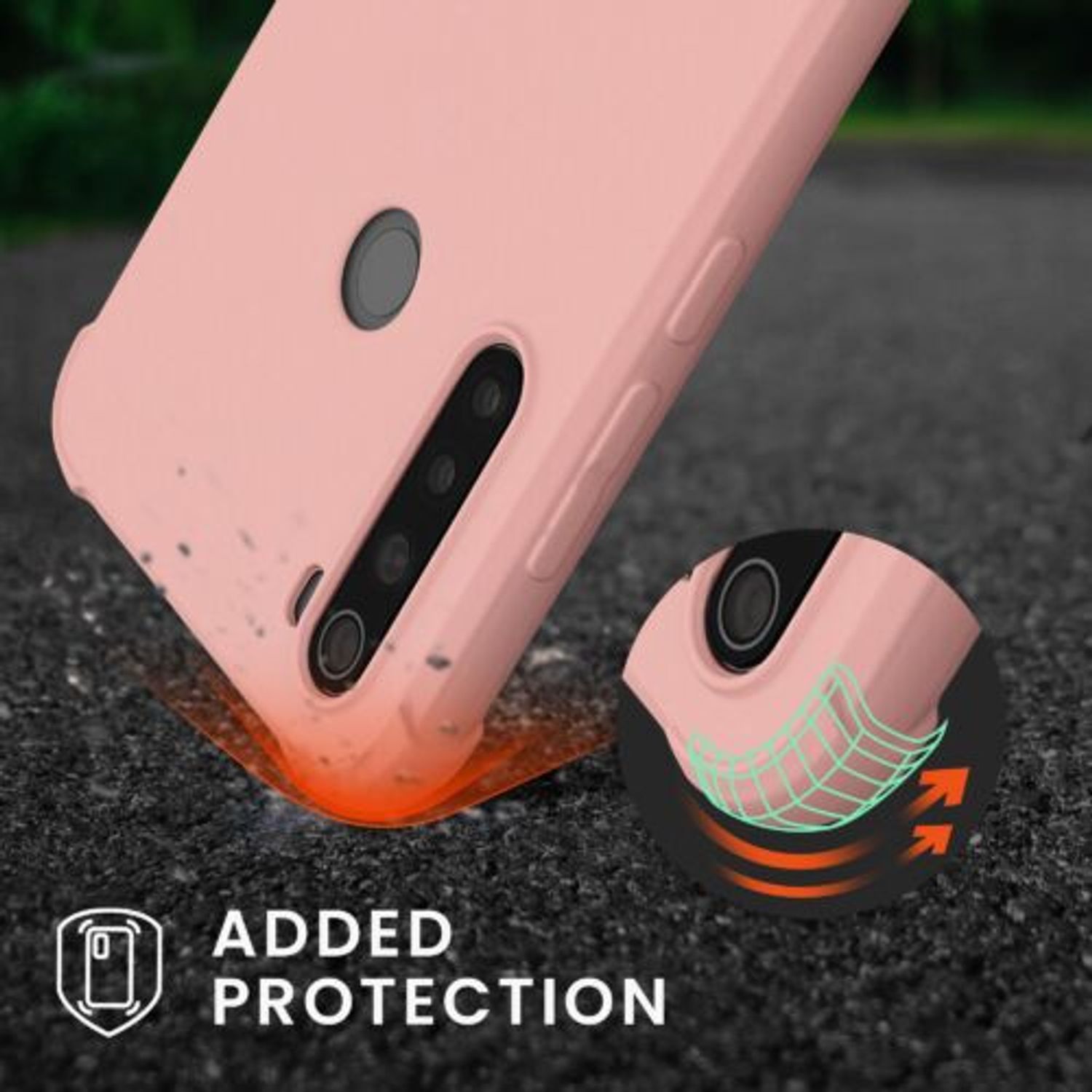 Husa Kwmobile pentru Xiaomi Redmi Note 8, Silicon, Roz, 53490.154 fotografia produsului View 2 L