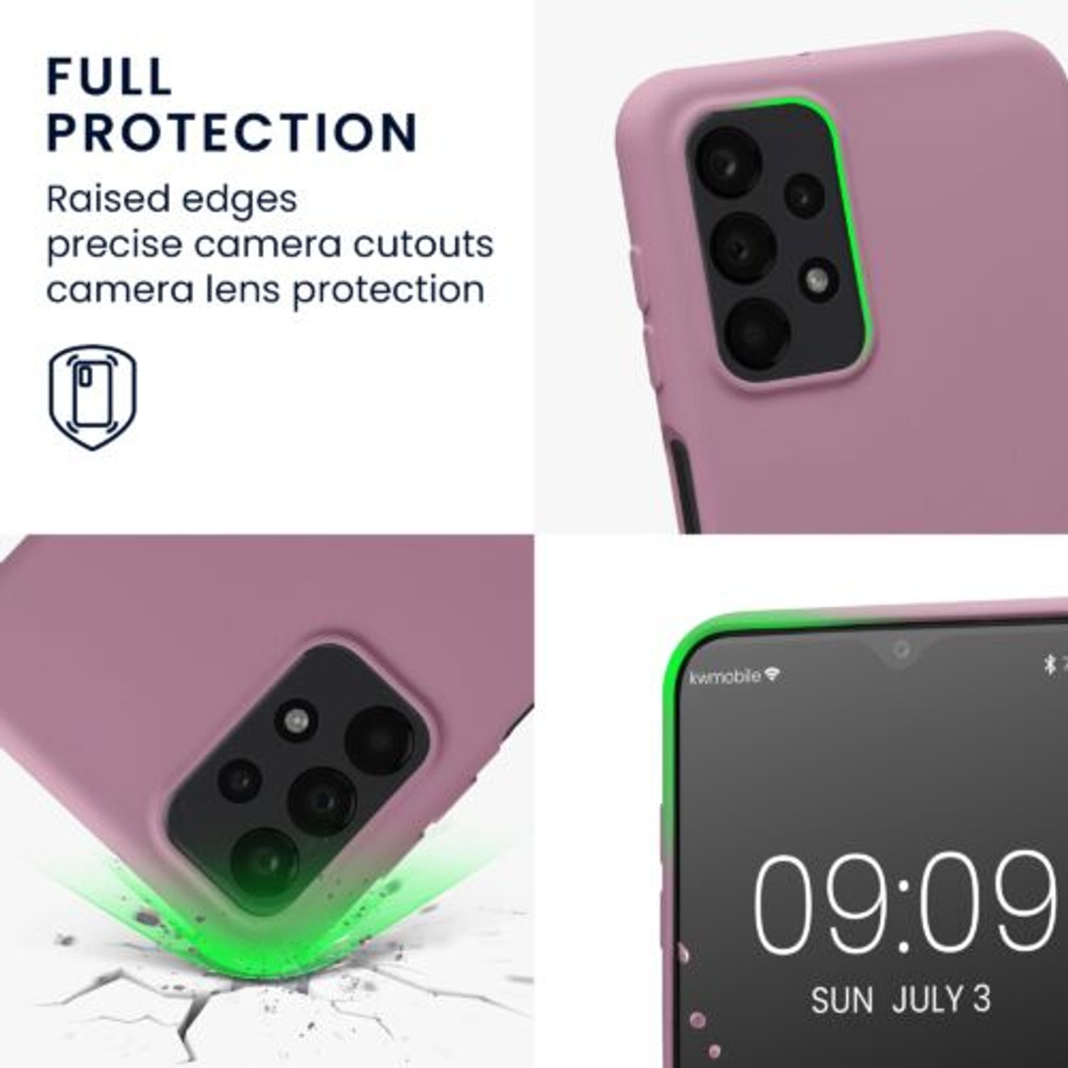 Husa Kwmobile pentru Samsung Galaxy A23, Silicon, Violet, 58044.167 fotografia produsului View 14 L
