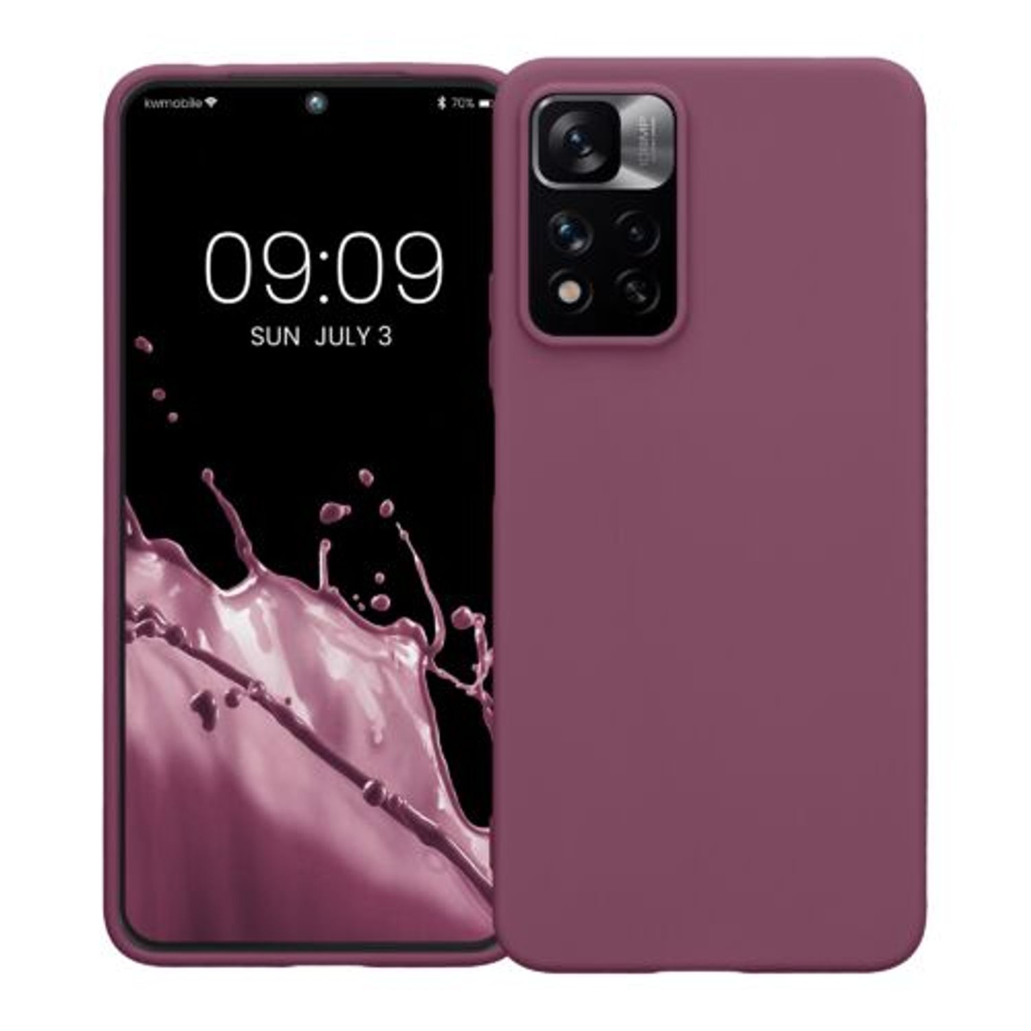 Husa Kwmobile pentru Xiaomi Redmi Note 11 Pro Plus 5G, Silicon, Violet, 58095.187 fotografia produsului