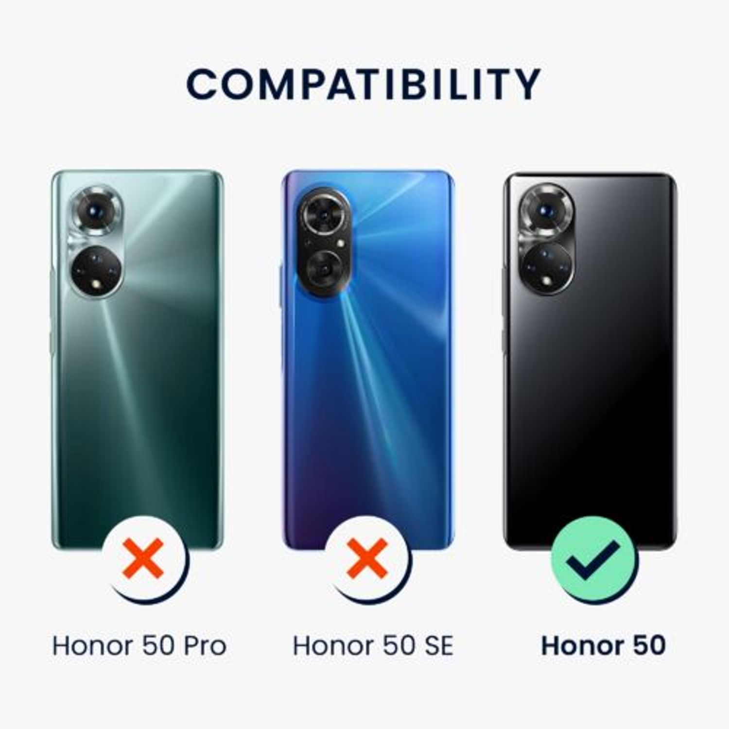 Husa Kwmobile pentru Honor 50, Silicon, Albastru, 58089.108 fotografia produsului View 5 L