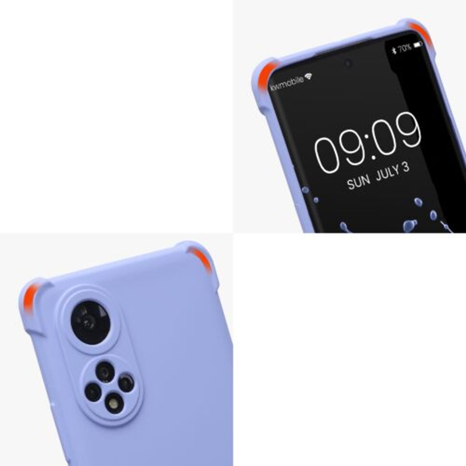Husa Kwmobile pentru Honor 50, Silicon, Albastru, 58089.108 fotografia produsului View 8 L