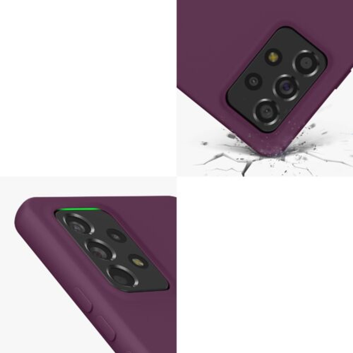 Husa Kwmobile pentru Samsung Galaxy A53 5G, Silicon, Violet, 58051.187 fotografia produsului View 7 L