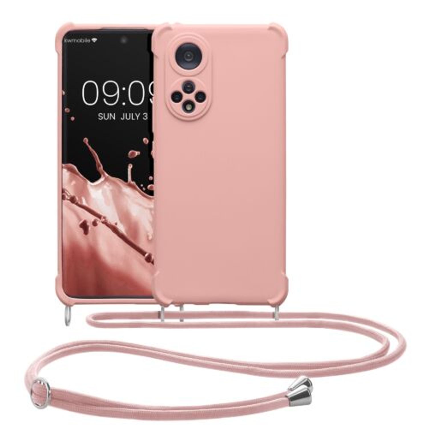 Husa Kwmobile pentru Honor 50, Silicon, Roz, 58089.154 fotografia produsului