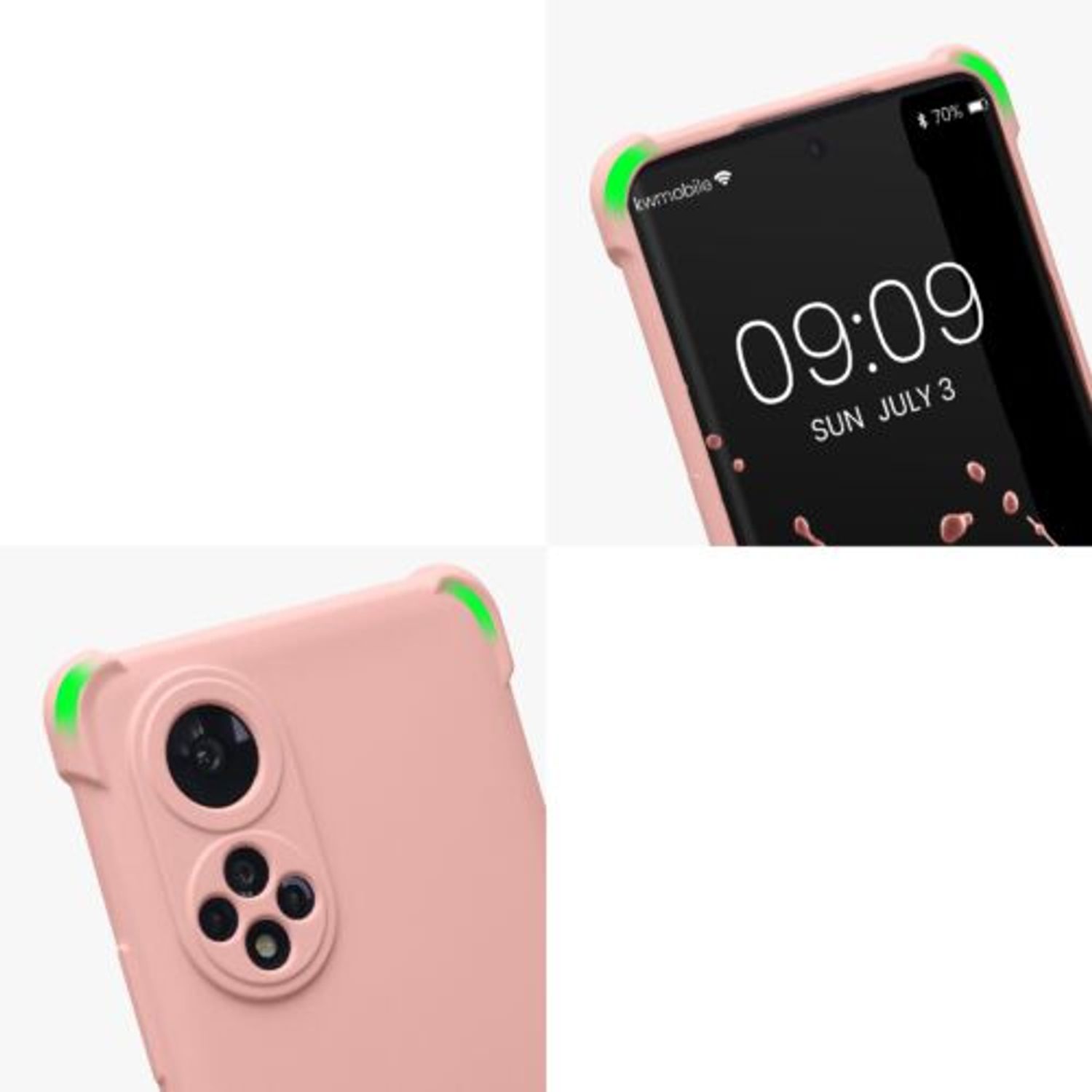 Husa Kwmobile pentru Honor 50, Silicon, Roz, 58089.154 fotografia produsului View 8 L