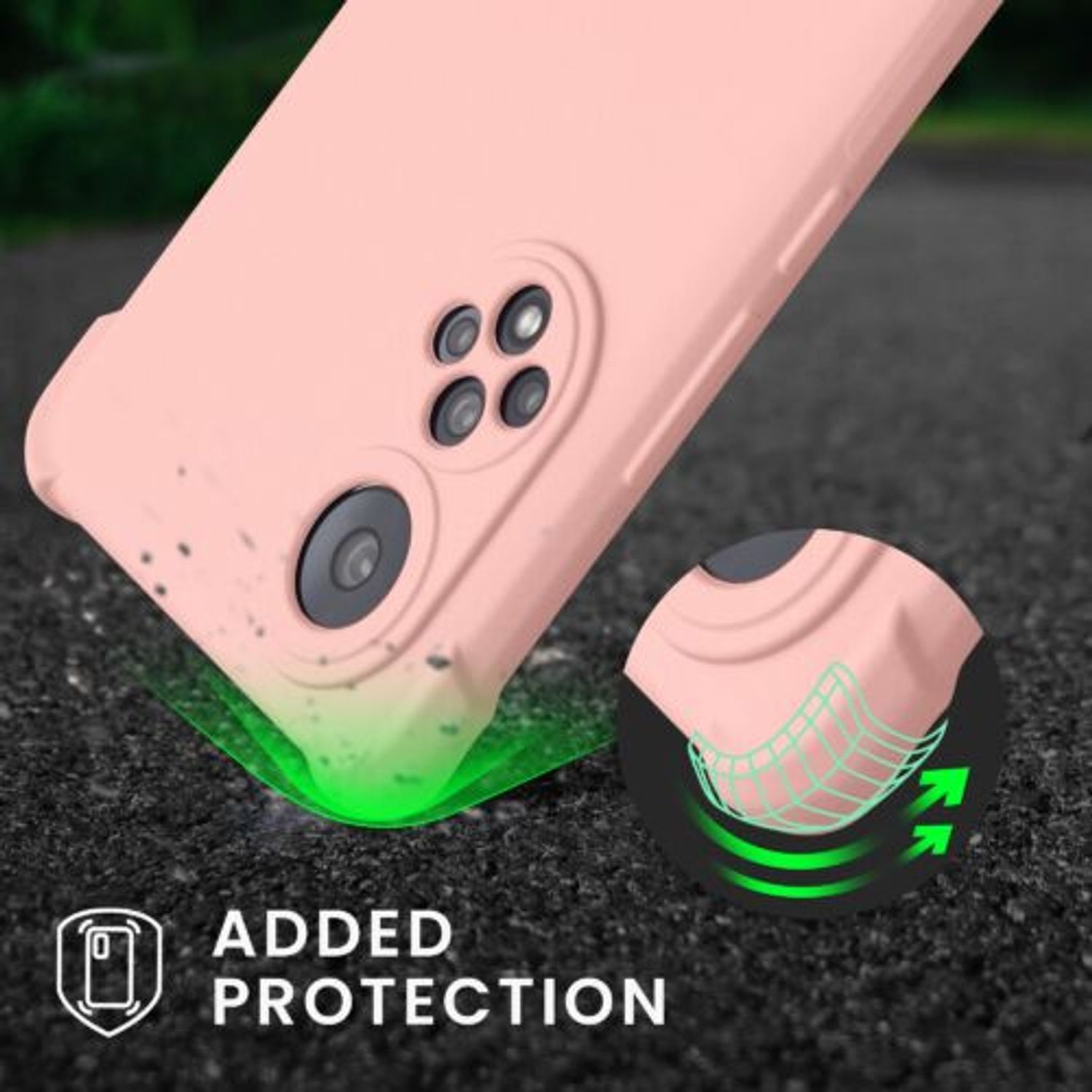 Husa Kwmobile pentru Honor 50, Silicon, Roz, 58089.154 fotografia produsului View 2 L