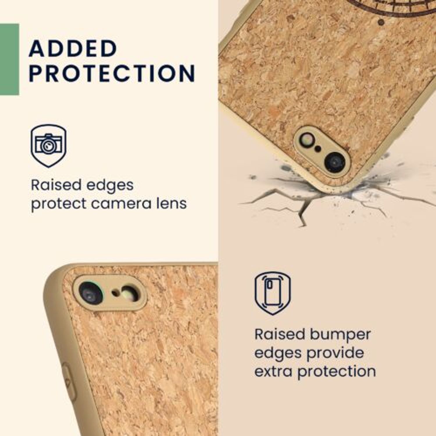 Husa Kwmobile pentru Apple iPhone 8/iPhone 7/iPhone SE 2, Pluta, Maro, 58128.02 fotografia produsului View 6 L