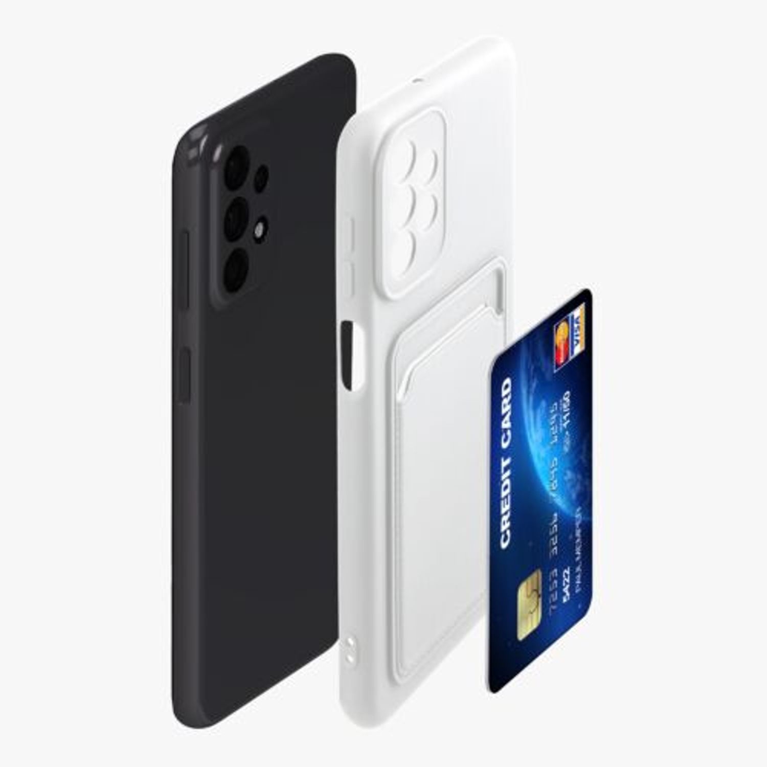 Husa Kwmobile pentru Samsung Galaxy A23, Silicon, Alb, 58143.02 fotografia produsului View 6 L