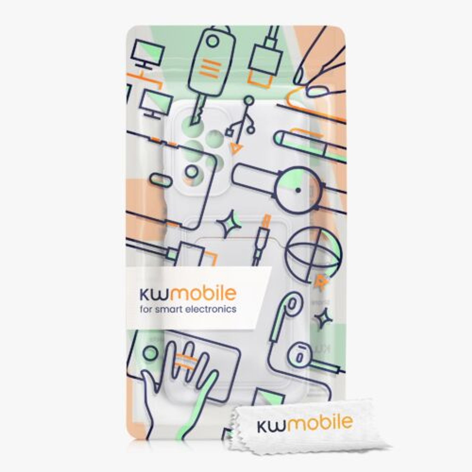 Husa Kwmobile pentru Samsung Galaxy A23, Silicon, Alb, 58143.02 fotografia produsului View 7 L