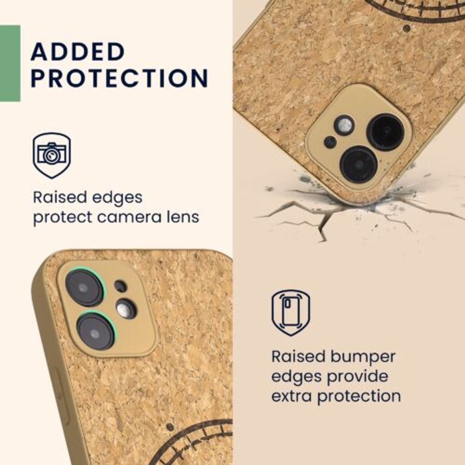 Husa Kwmobile pentru Apple iPhone 12/iPhone 12 Pro, Pluta, Maro, 58123.02 fotografia produsului View 3 L