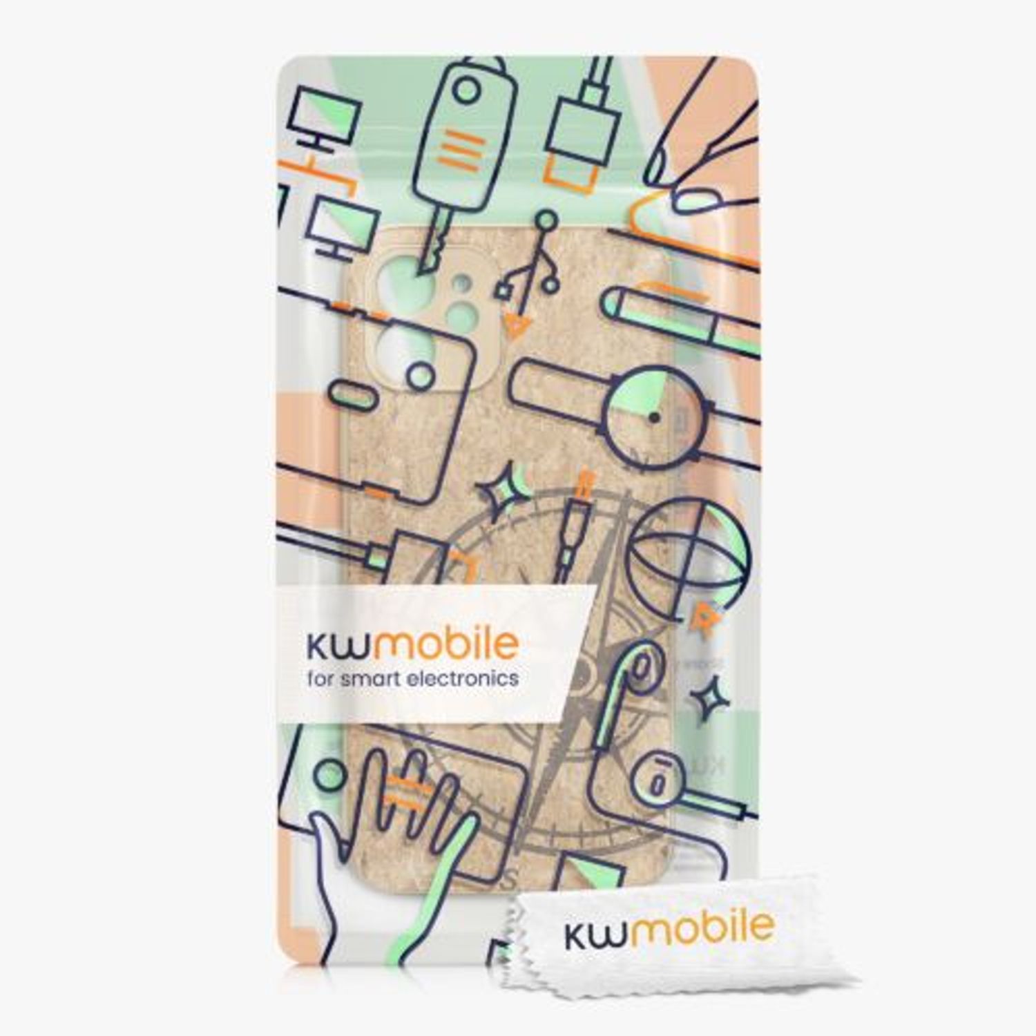 Husa Kwmobile pentru Apple iPhone 12/iPhone 12 Pro, Pluta, Maro, 58123.02 fotografia produsului View 8 L