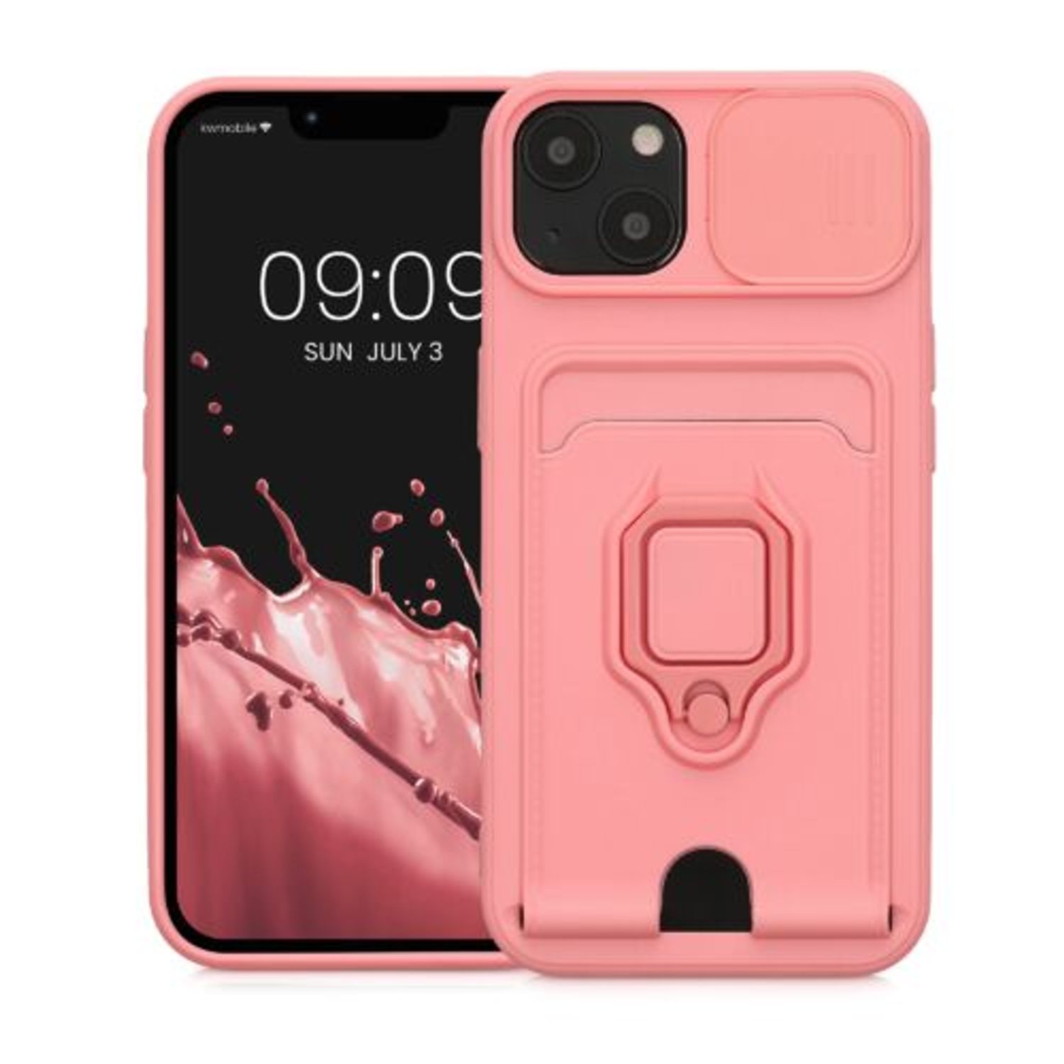 Husa Kwmobile pentru Apple iPhone 13, Silicon, Roz, 58133.193 fotografia produsului