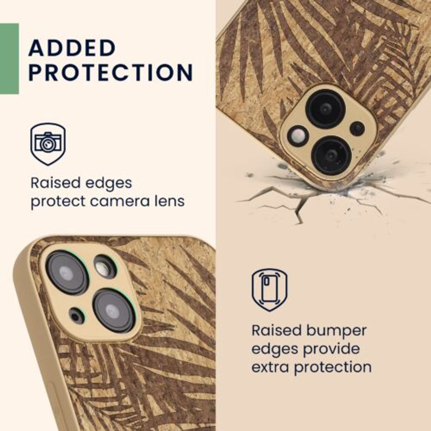 Husa Kwmobile pentru Apple iPhone 13, Pluta, Maro, 58125.01 fotografia produsului View 3 L