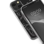 Husa Kwmobile pentru Apple iPhone 13, Silicon, Transparent/Argintiu, 57143.04 fotografia produsului View 8 S