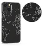 Husa Kwmobile pentru Apple iPhone 13, Silicon, Transparent/Argintiu, 57143.04 fotografia produsului View 9 S