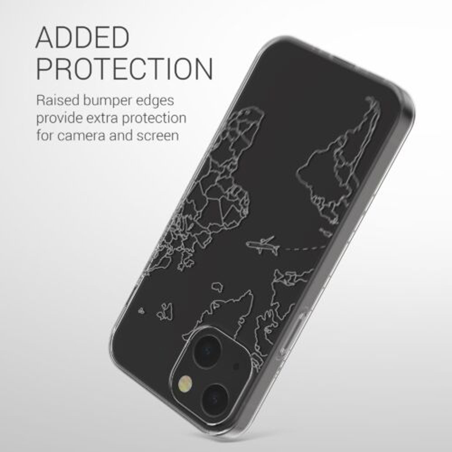 Husa Kwmobile pentru Apple iPhone 13, Silicon, Transparent/Argintiu, 57143.04 fotografia produsului View 2 L
