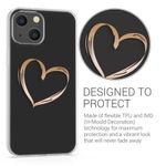 Husa Kwmobile pentru Apple iPhone 13, Silicon, Transparent/Gold, 57143.05 fotografia produsului View 3 S
