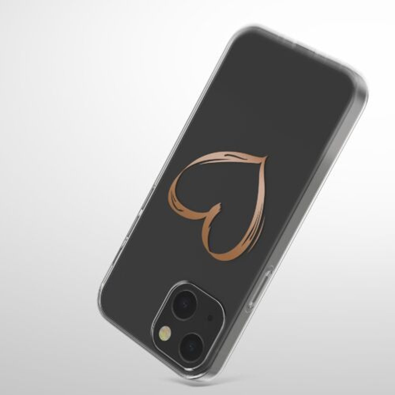 Husa Kwmobile pentru Apple iPhone 13, Silicon, Transparent/Gold, 57143.05 fotografia produsului View 10 L