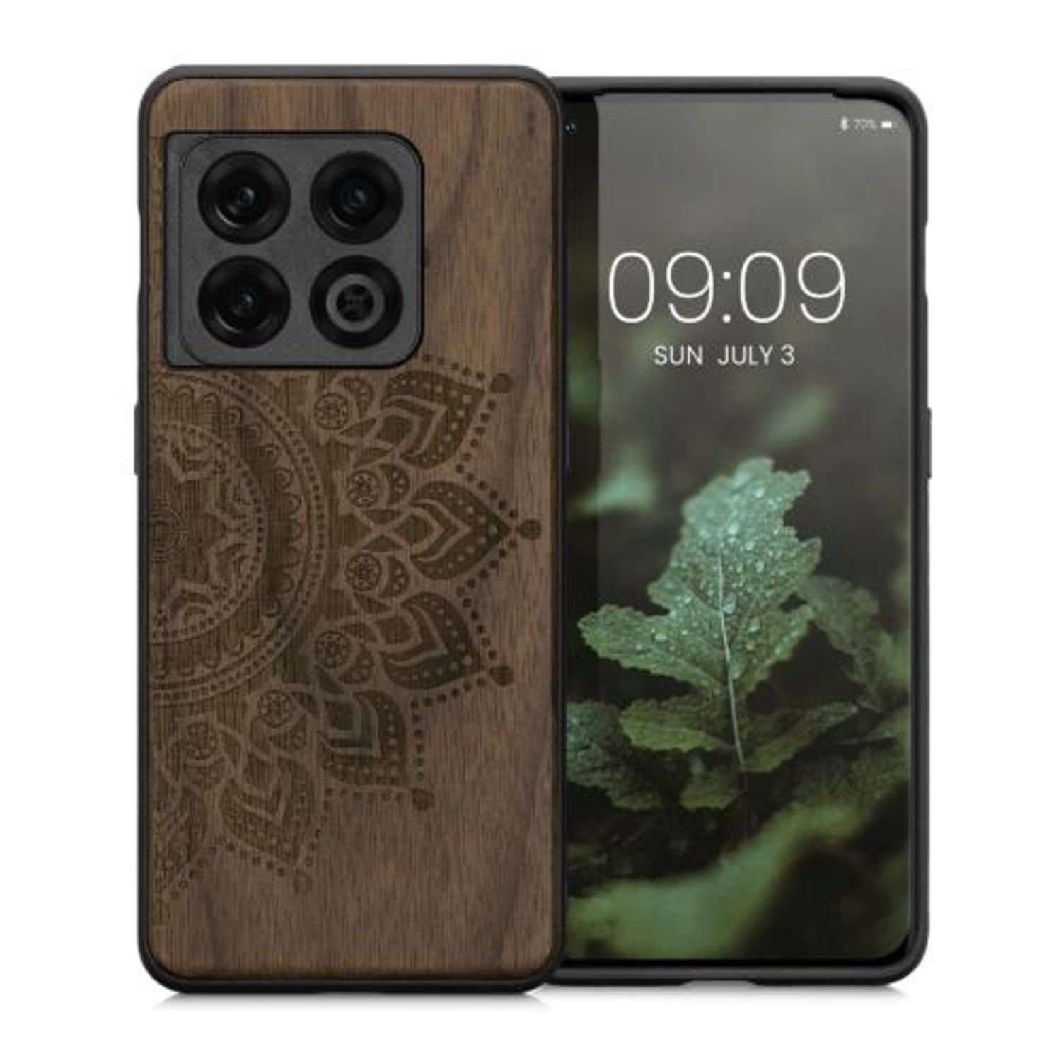 Husa Kwmobile pentru OnePlus 10 Pro, Lemn, Maro, 57462.03 fotografia produsului