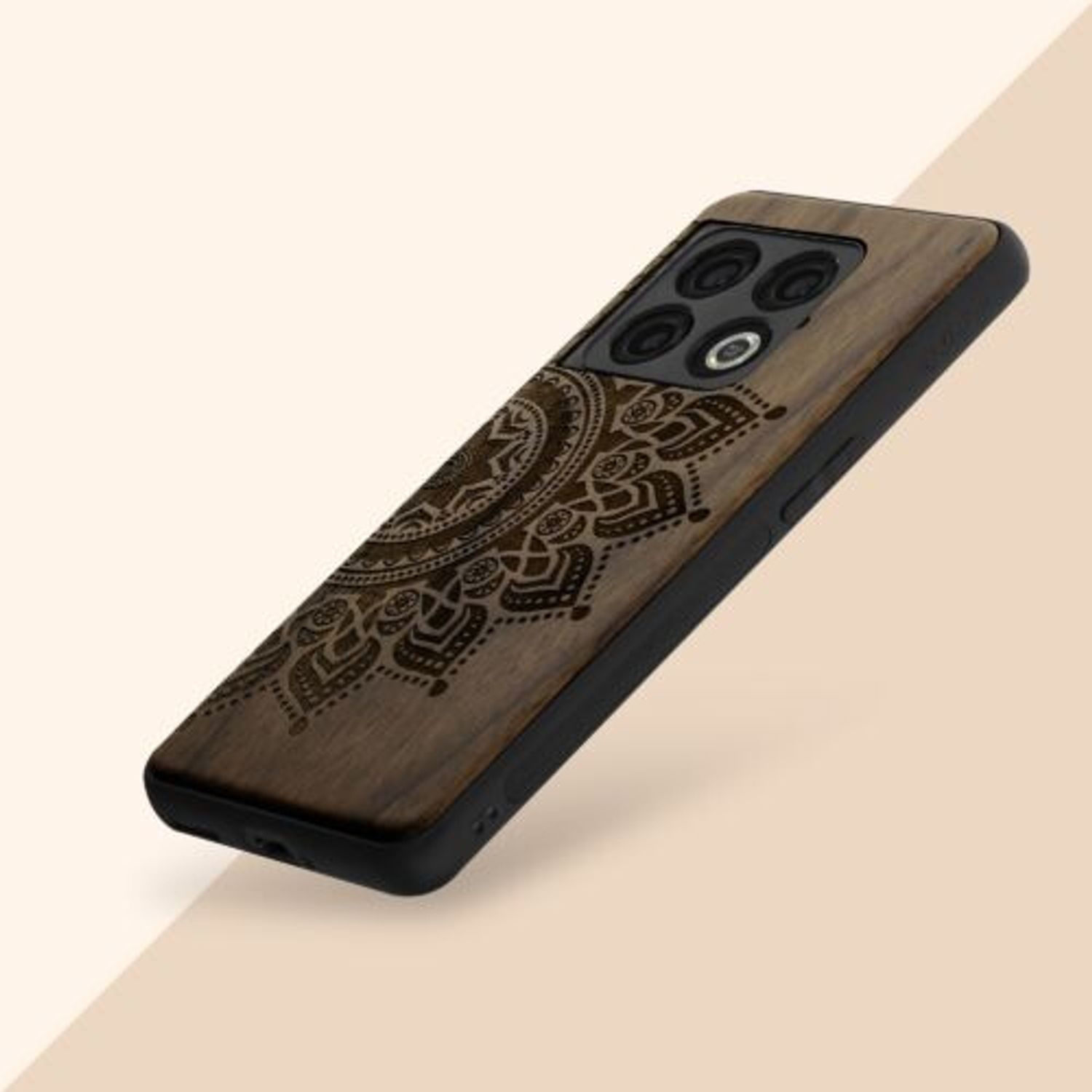 Husa Kwmobile pentru OnePlus 10 Pro, Lemn, Maro, 57462.03 fotografia produsului View 8 L