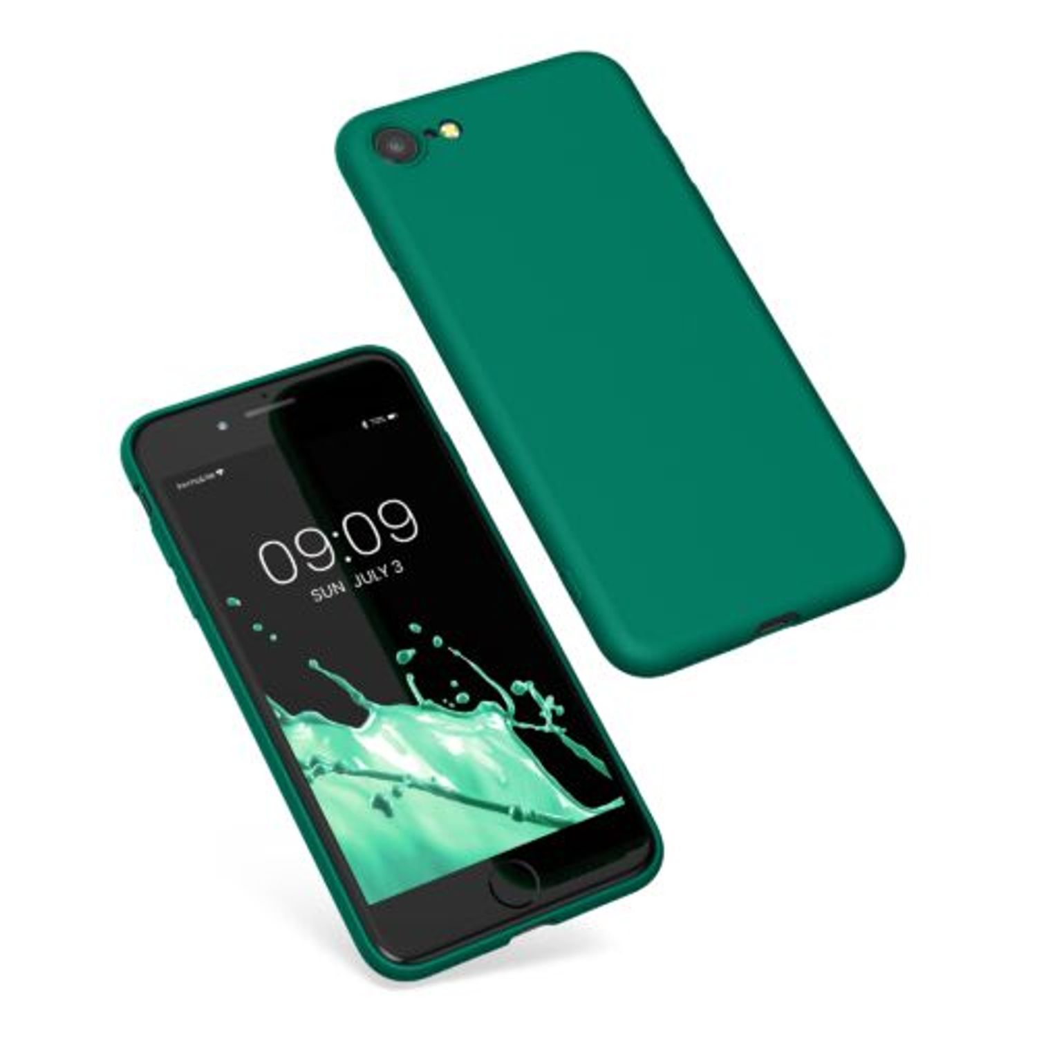 Husa Kwmobile pentru Apple iPhone 8/iPhone 7/iPhone SE 2, Silicon, Verde, 49979.142 fotografia produsului