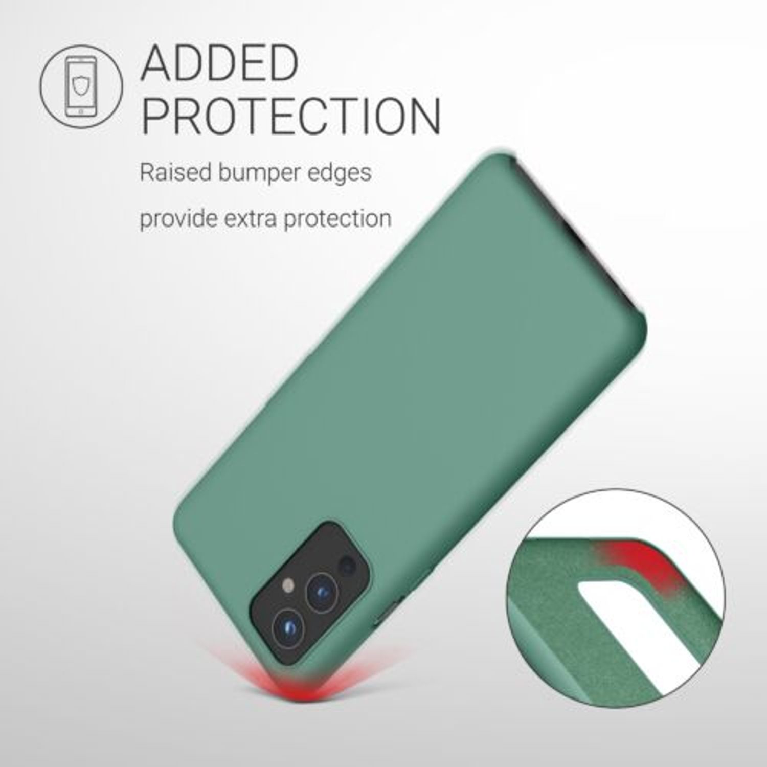 Husa Kwmobile pentru OnePlus 9, Silicon, Verde, 56040.166 fotografia produsului View 5 L