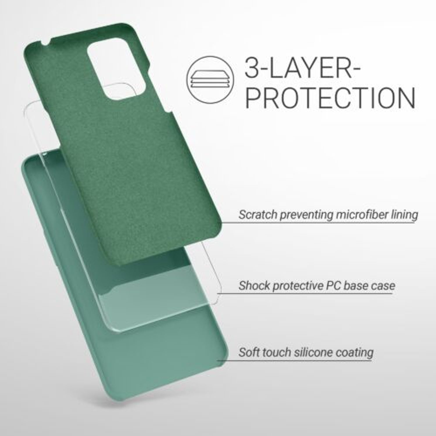 Husa Kwmobile pentru OnePlus 9, Silicon, Verde, 56040.166 fotografia produsului View 2 L