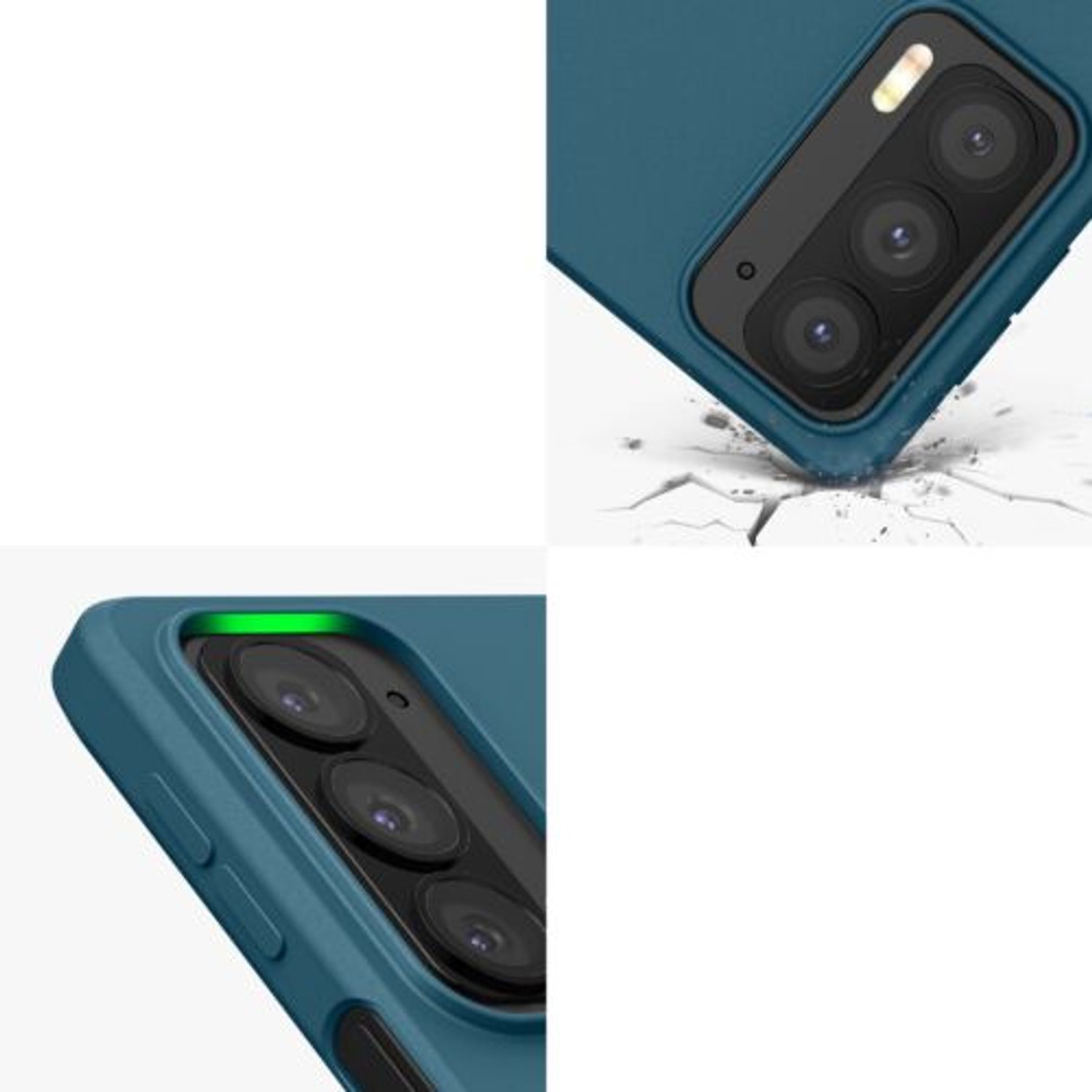 Husa Kwmobile pentru Motorola Edge 20, Silicon, Verde, 56058.78 fotografia produsului View 7 L