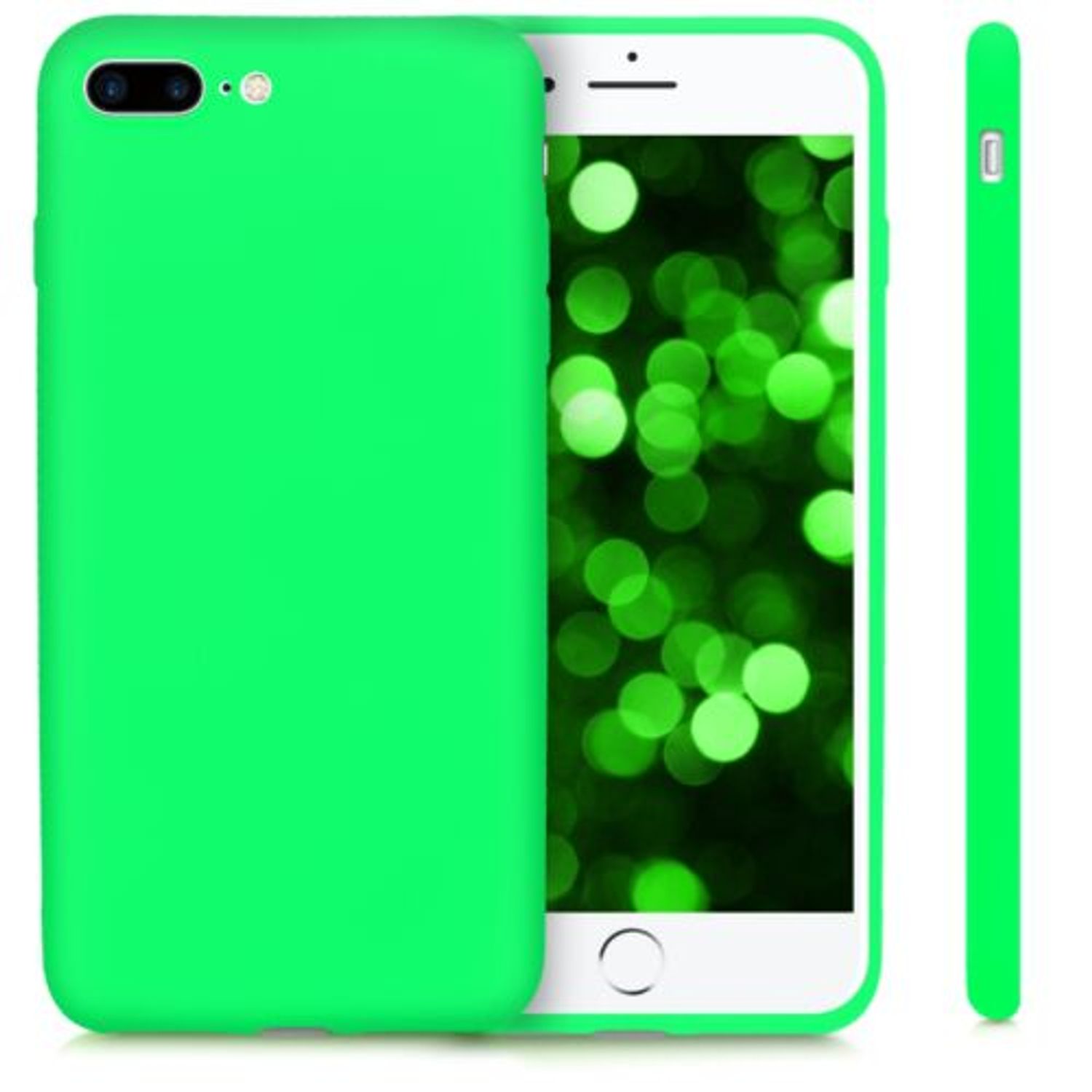 Husa pentru Apple iPhone 8 Plus/iPhone 7 Plus, Silicon, Verde, 45354.44 fotografia produsului View 2 L