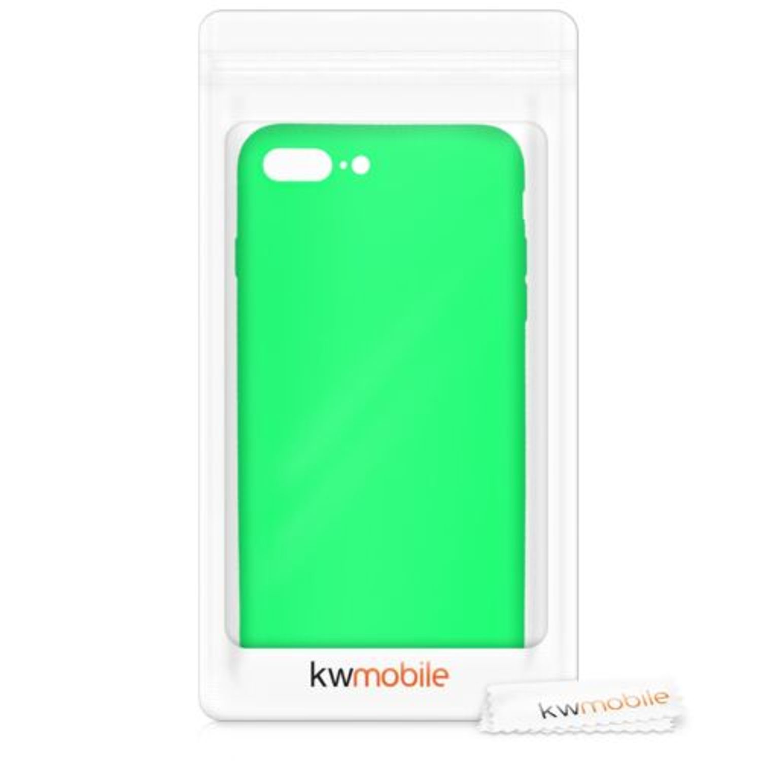 Husa pentru Apple iPhone 8 Plus/iPhone 7 Plus, Silicon, Verde, 45354.44 fotografia produsului View 7 L
